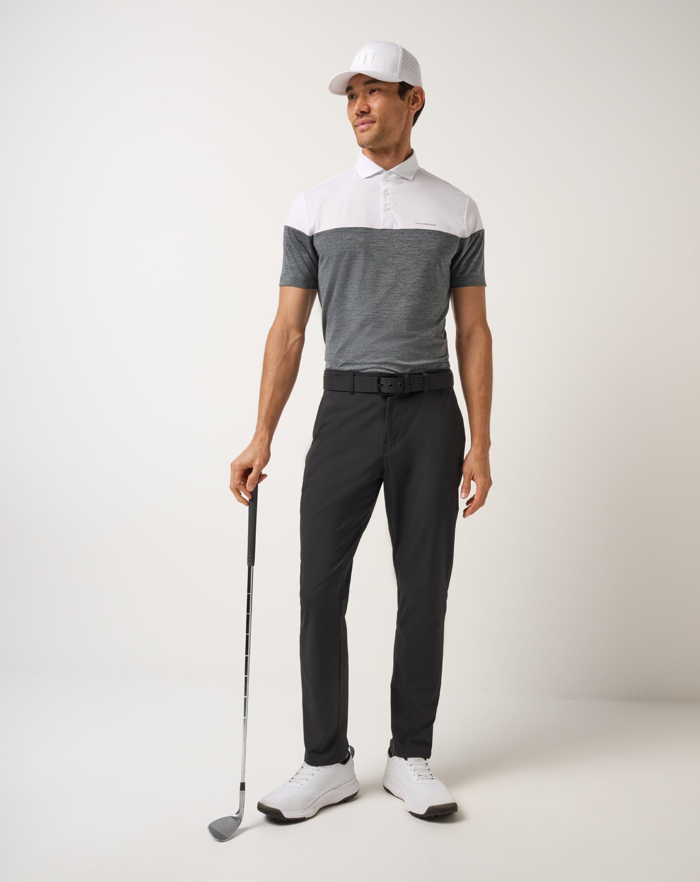 TravisMathew Heater Pro Color Block Polo - White