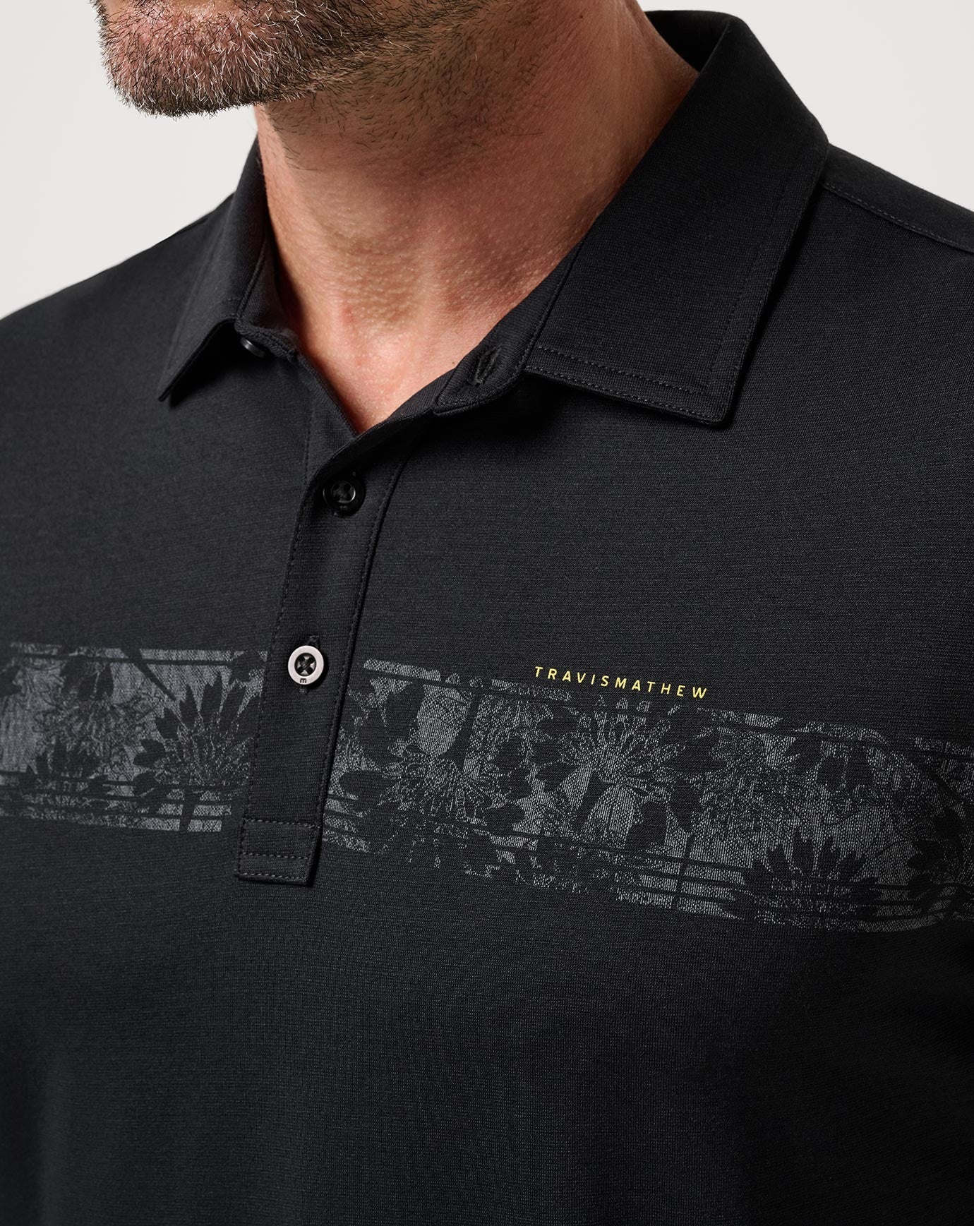TravisMathew Performance Jersey Flight Polo - Black