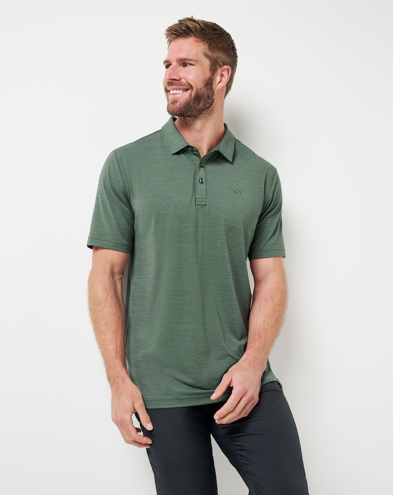 TravisMathew The Heater Polo - Balsam Green