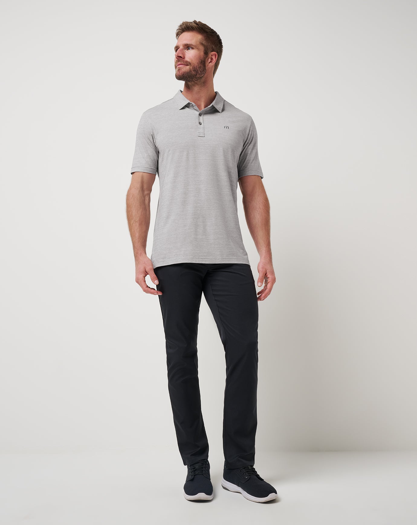 TravisMathew The Heater Polo - Heather Microchip