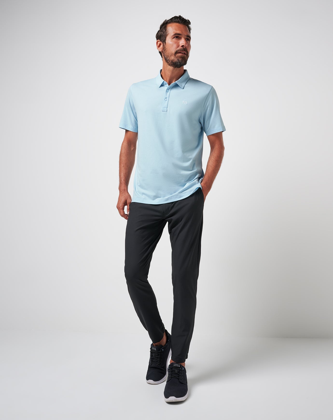 TravisMathew The Heater Polo - Heather Dream Blue