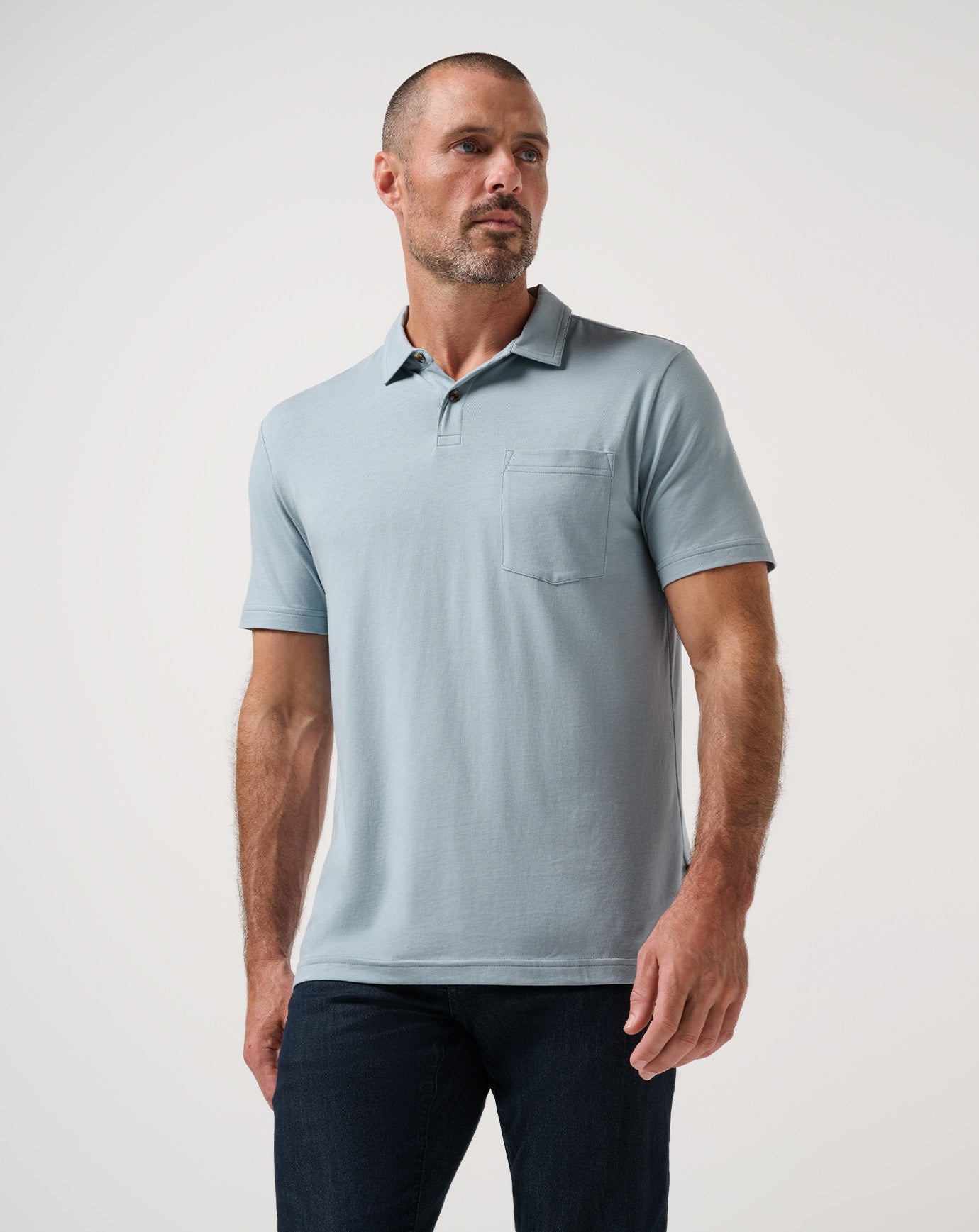TravisMathew The Cloud Polo - Ash Blue