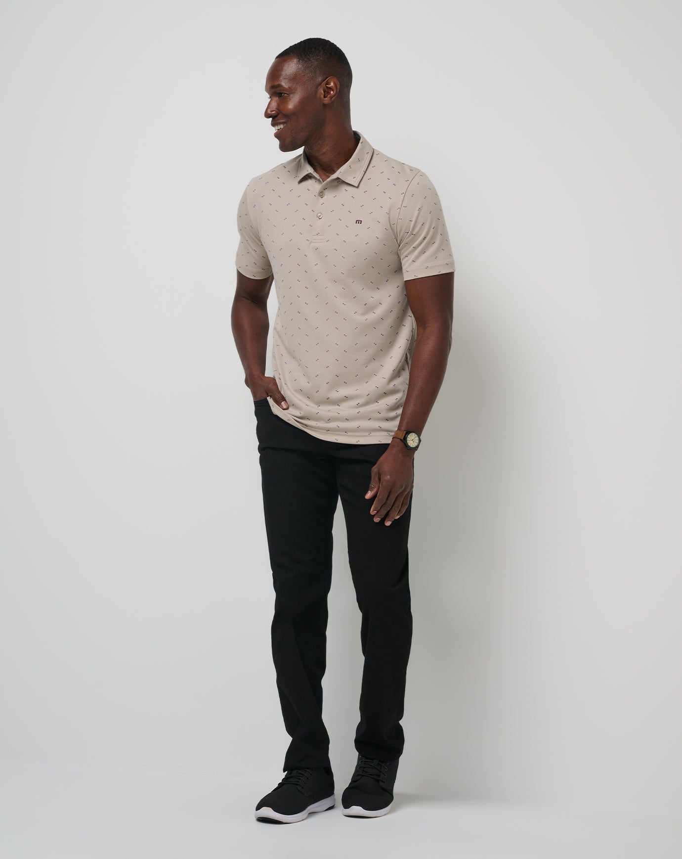 TravisMathew Canyon Hike Polo - Oxford Tan