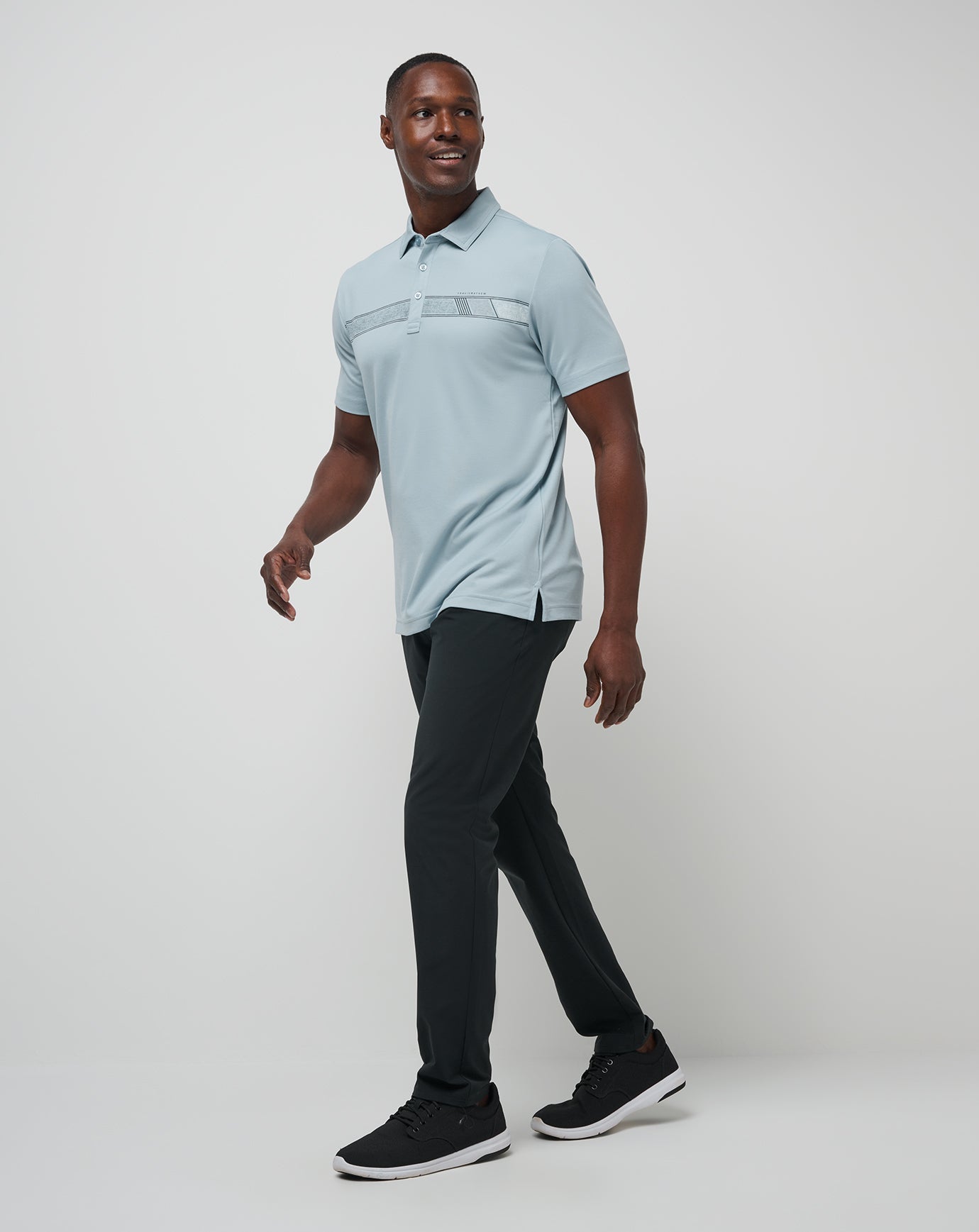 TravisMathew Fresh Catch Polo - Heather Dusty Blue