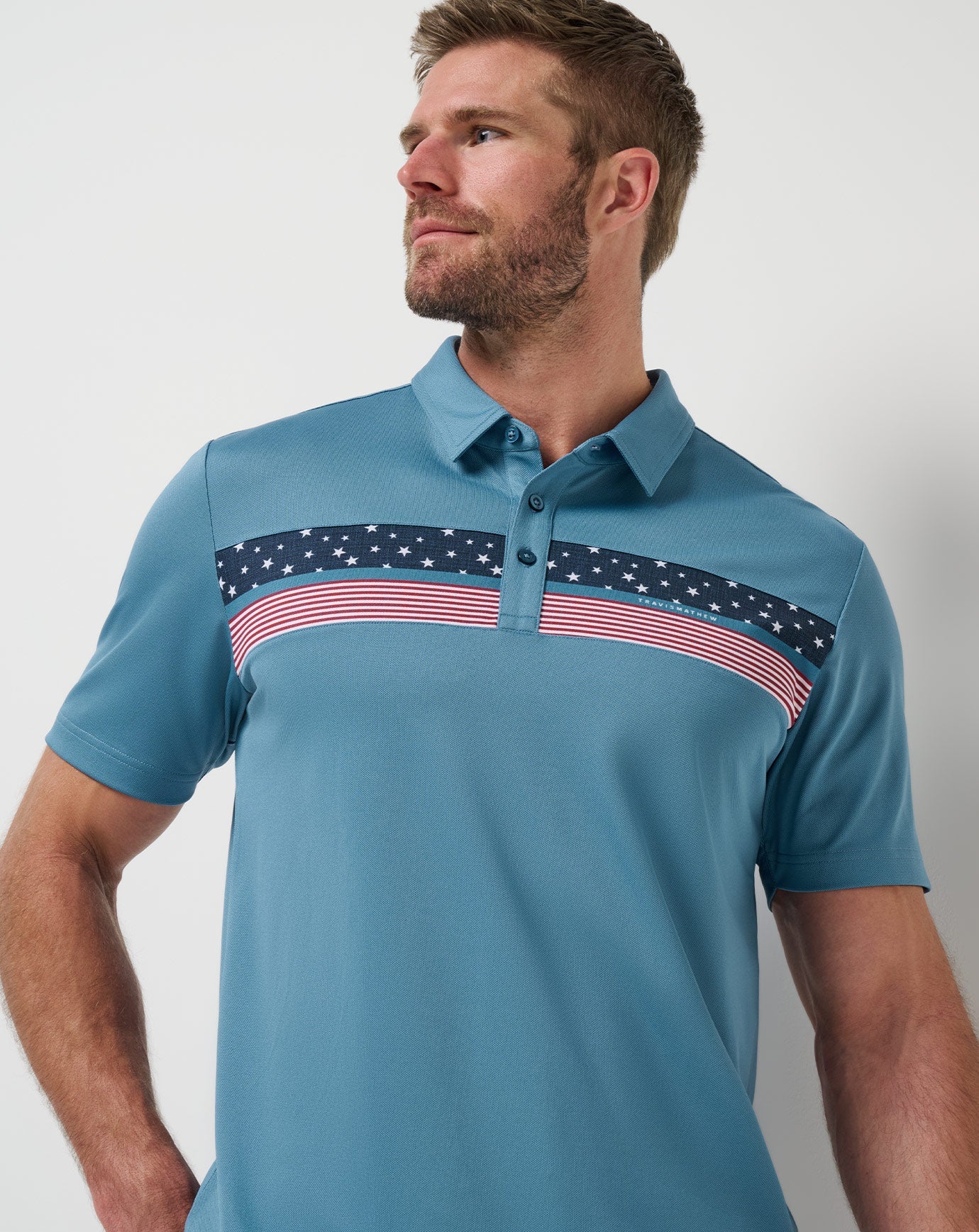 TravisMathew Good Good Patriot Polo - Captains Blue
