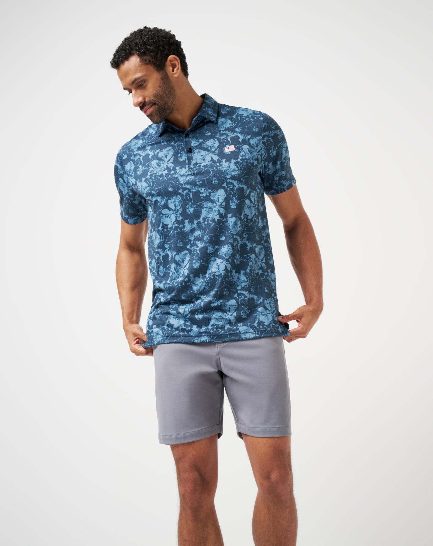 TravisMathew Featherweight Poolside Paradise Polo - Total Eclipse