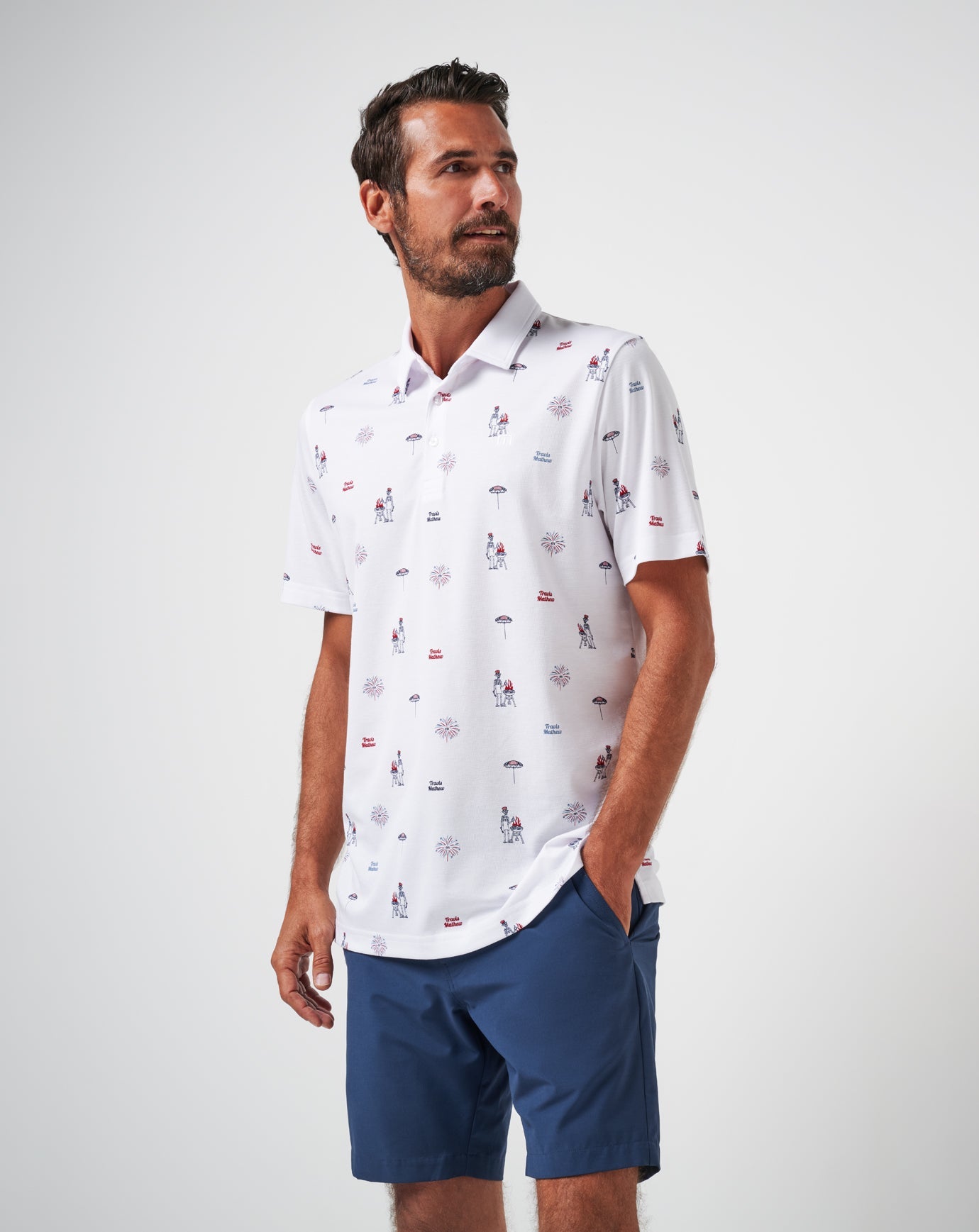 TravisMathew Neighborhood Party Polo - White