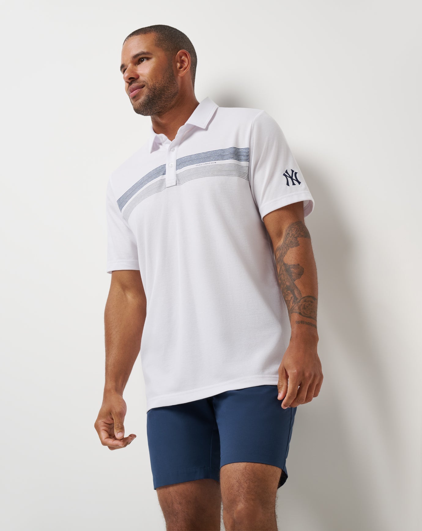 TravisMathew New York Yankees Top Recruit Polo - White