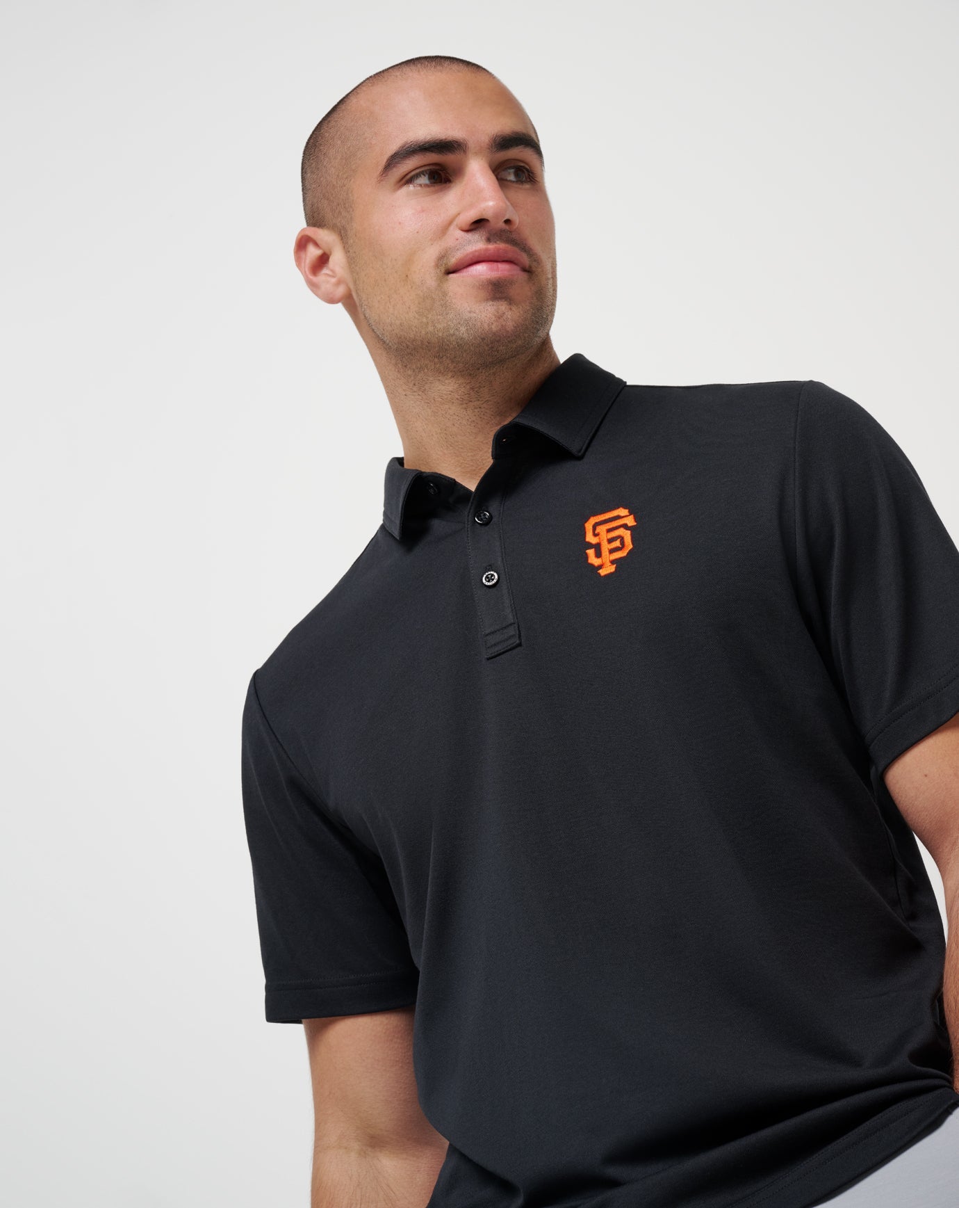 TravisMathew San Francisco Giants Playoff Pitch Polo - Black
