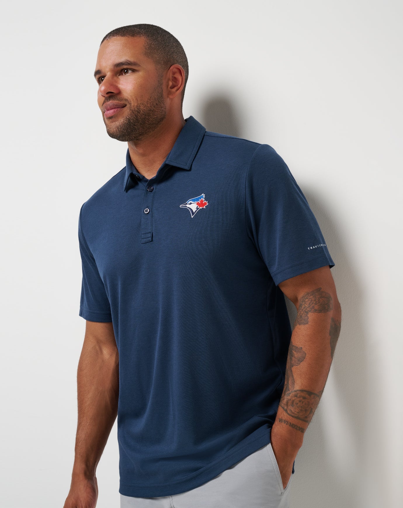 TravisMathew Toronto Blue Jays Playoff Pitch Polo - Navy