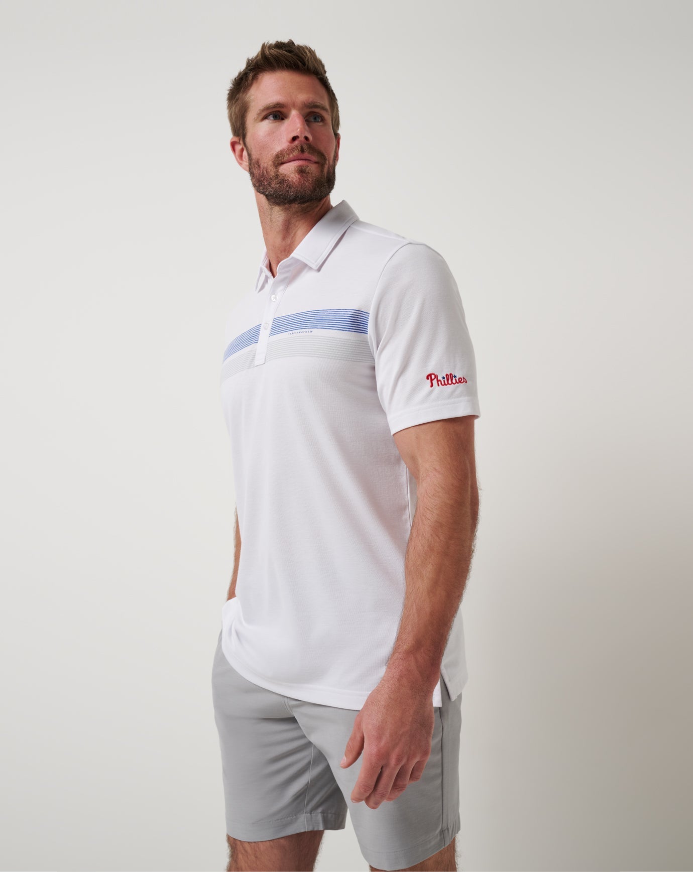 TravisMathew Philadelphia Phillies Top Recruit Polo - White