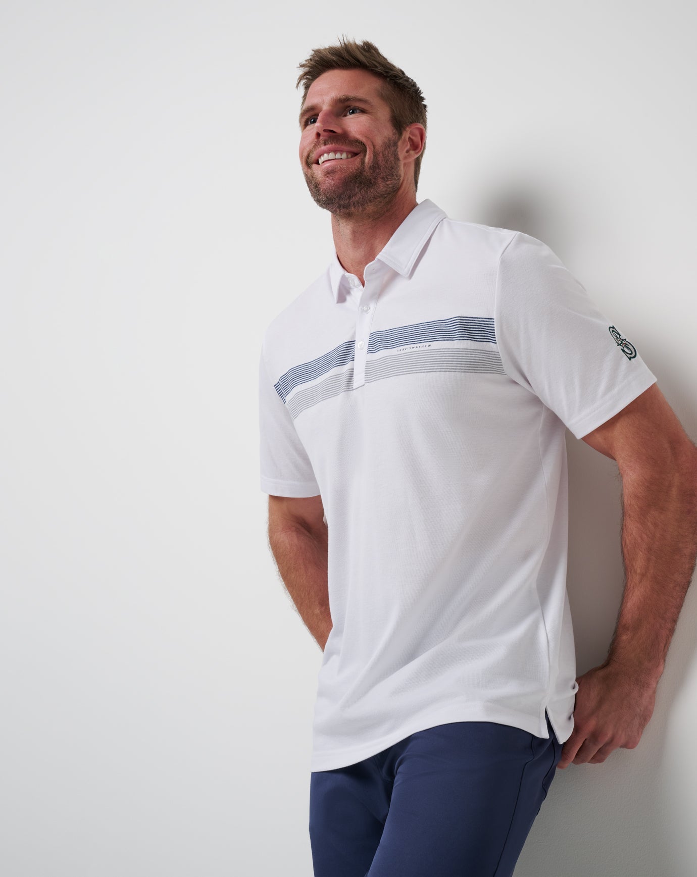 TravisMathew Seattle Mariners Top Recruit Polo - White