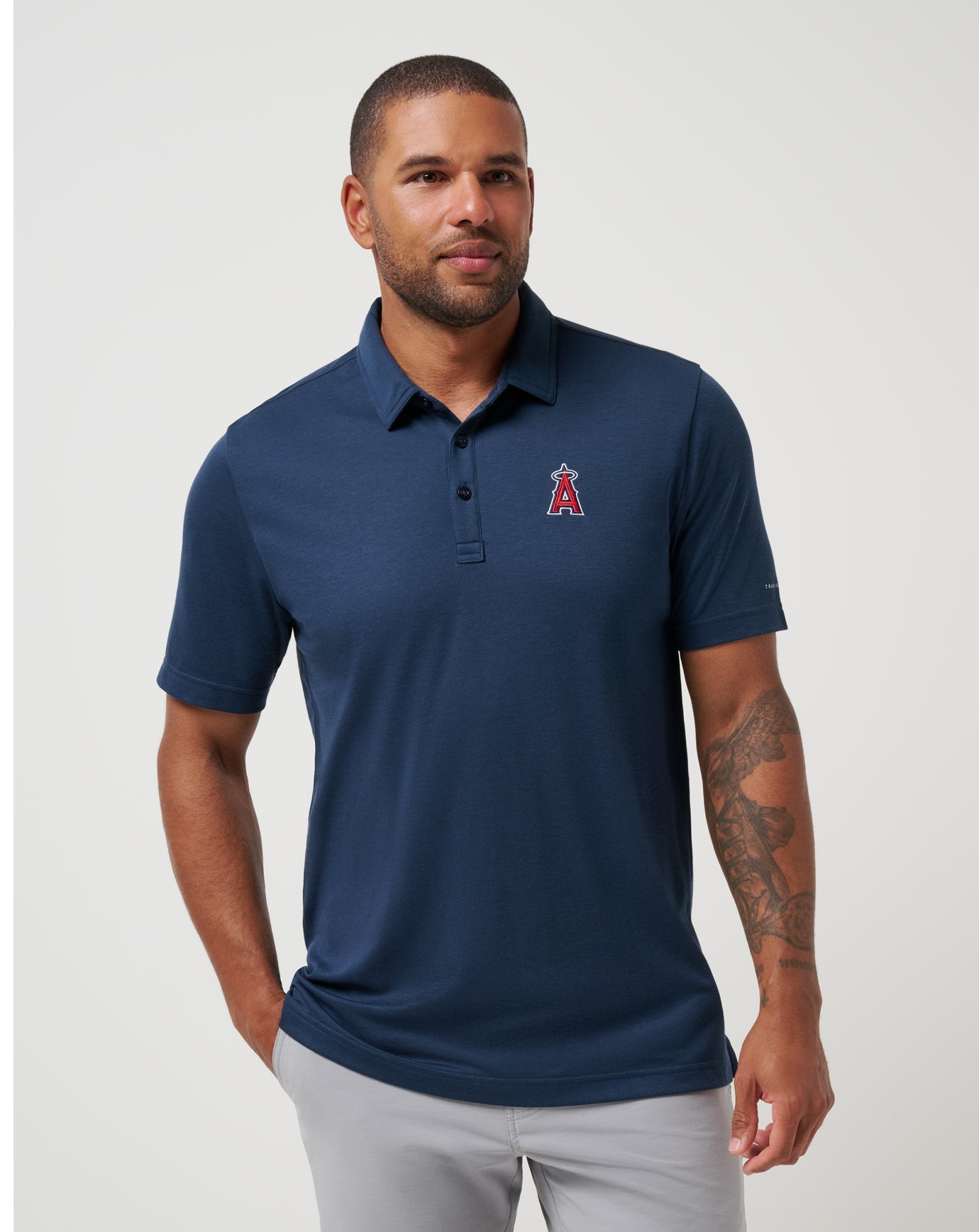 TravisMathew Los Angeles Angels Playoff Pitch Polo - Navy