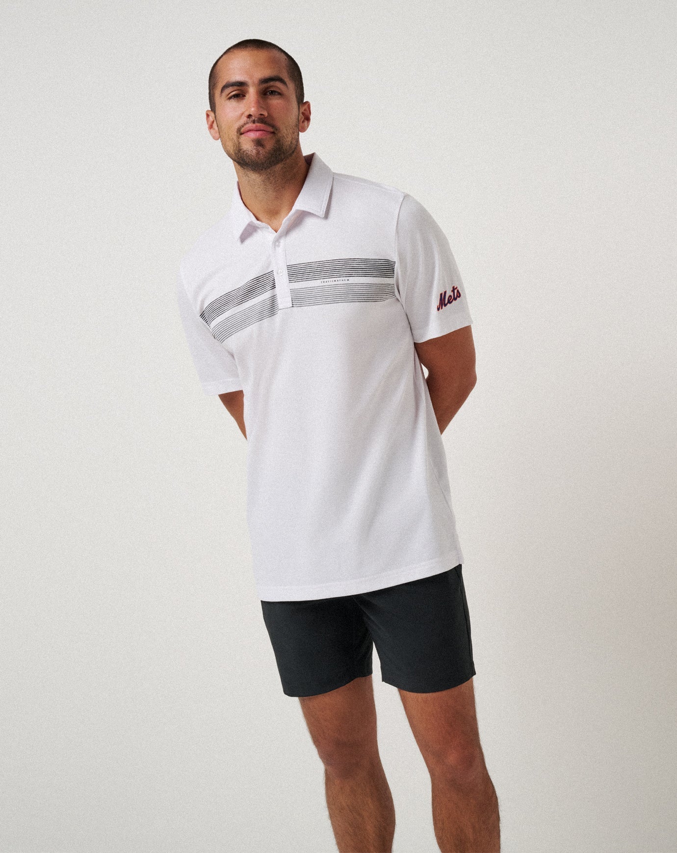 TravisMathew New York Mets Top Recruit Polo - White
