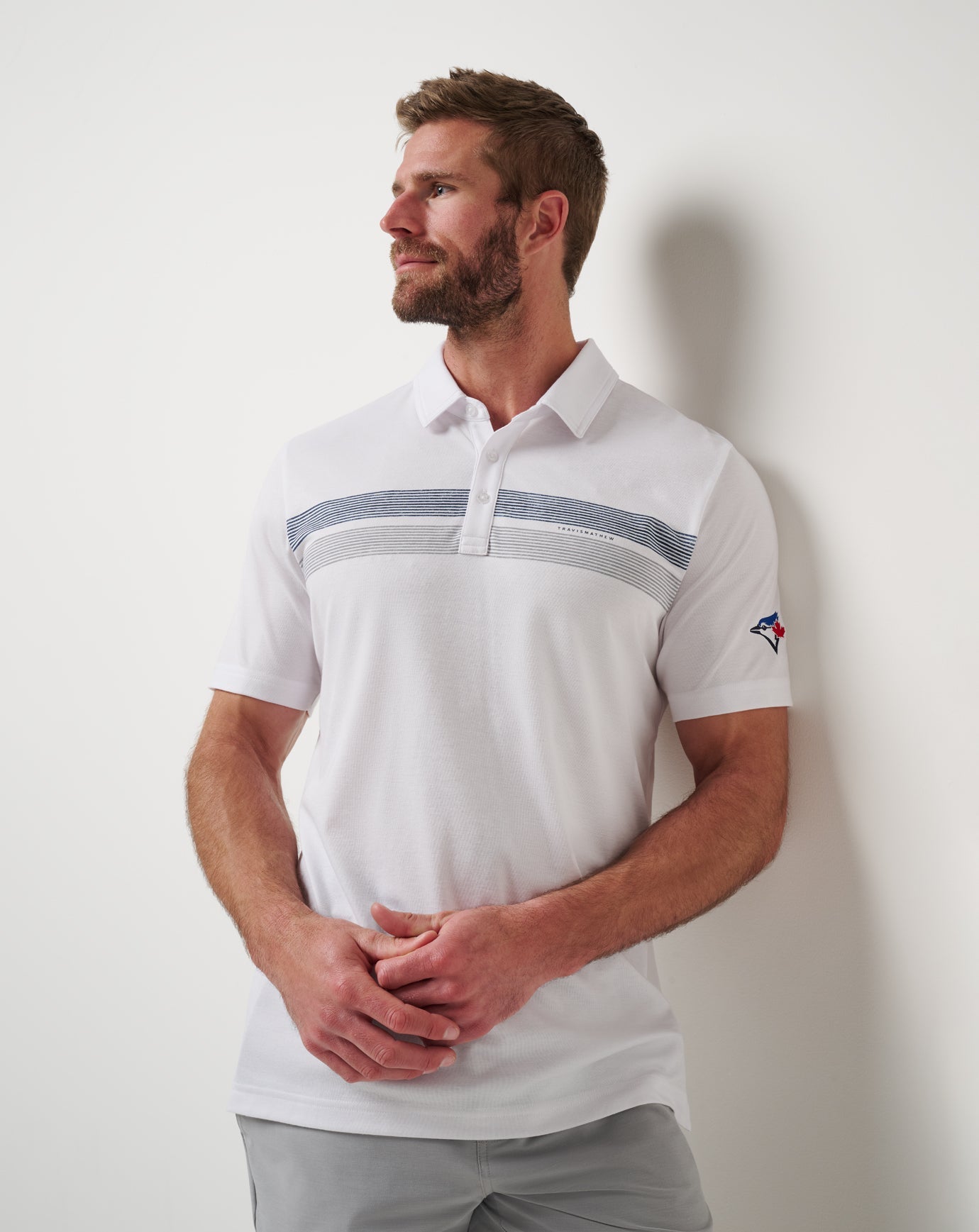 TravisMathew Toronto Blue Jays Top Recruit Polo - White