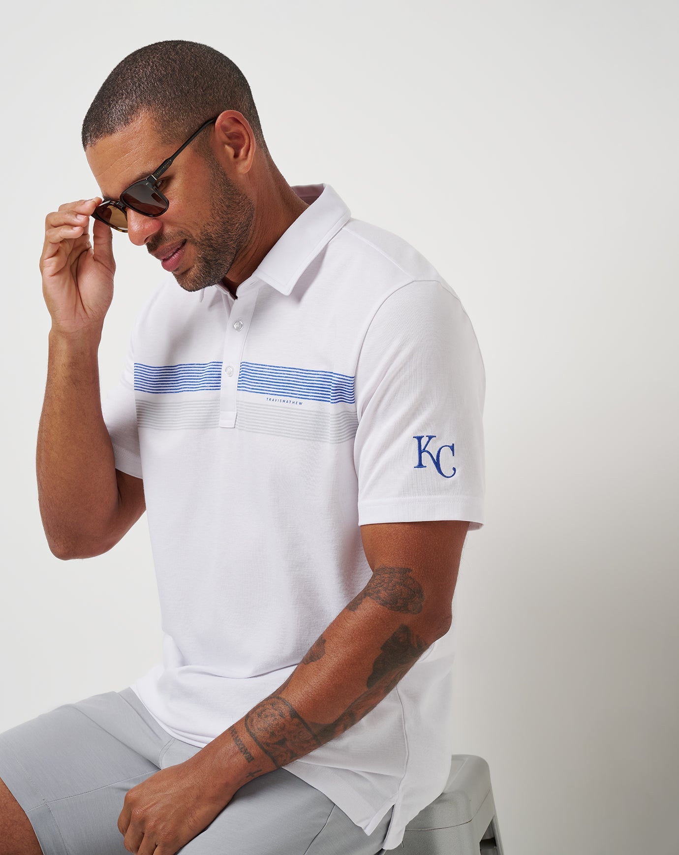 TravisMathew Kansas City Royals Top Recruit Polo - White