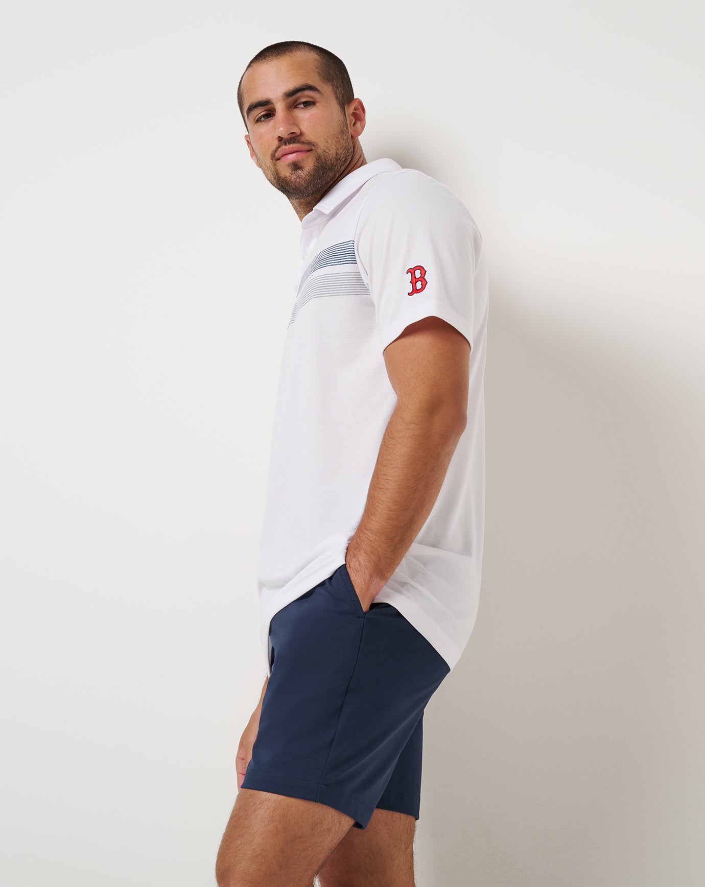 TravisMathew Boston Red Sox Top Recruit Polo - White