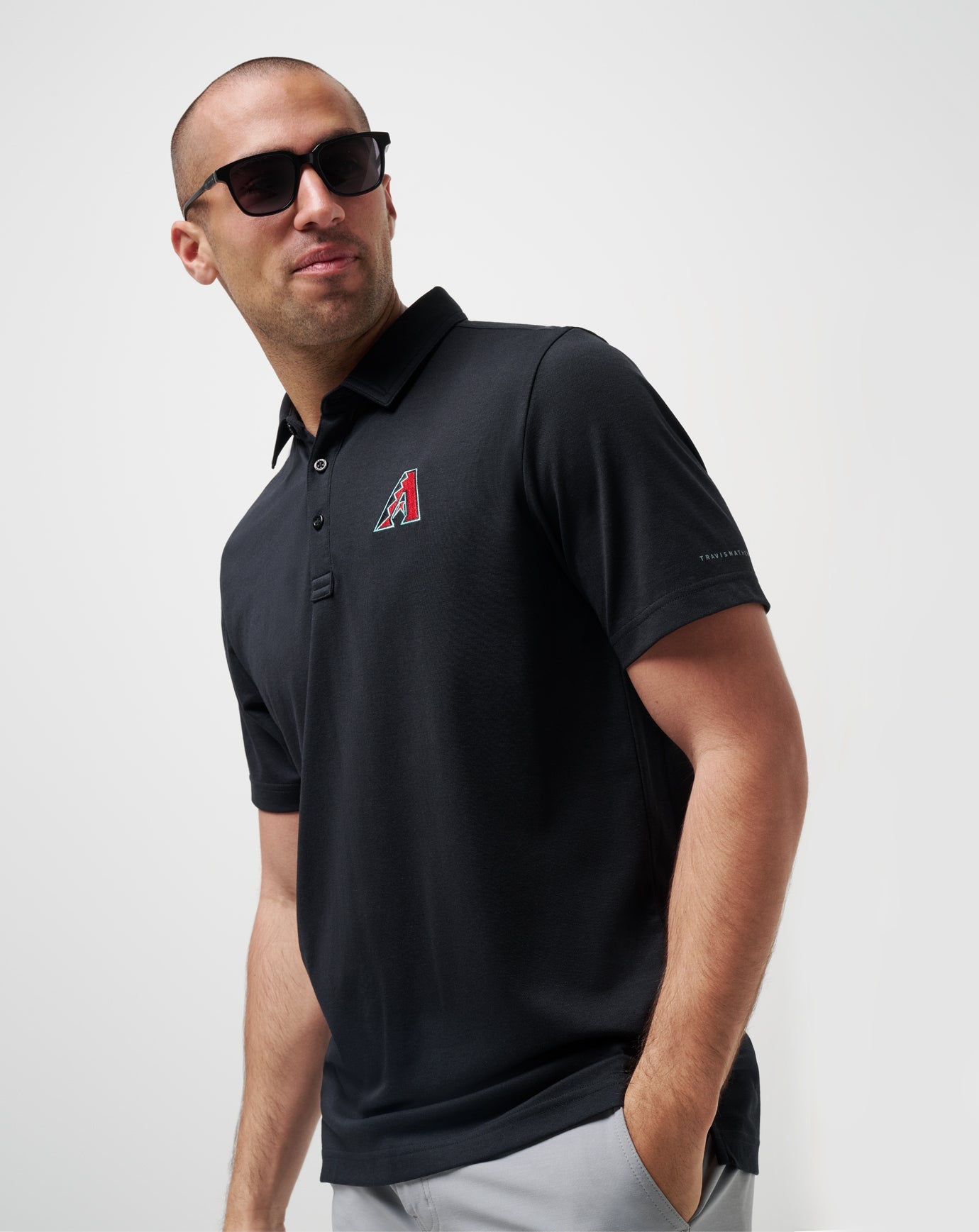 TravisMathew Arizona Diamondbacks Playoff Pitch Polo - Black