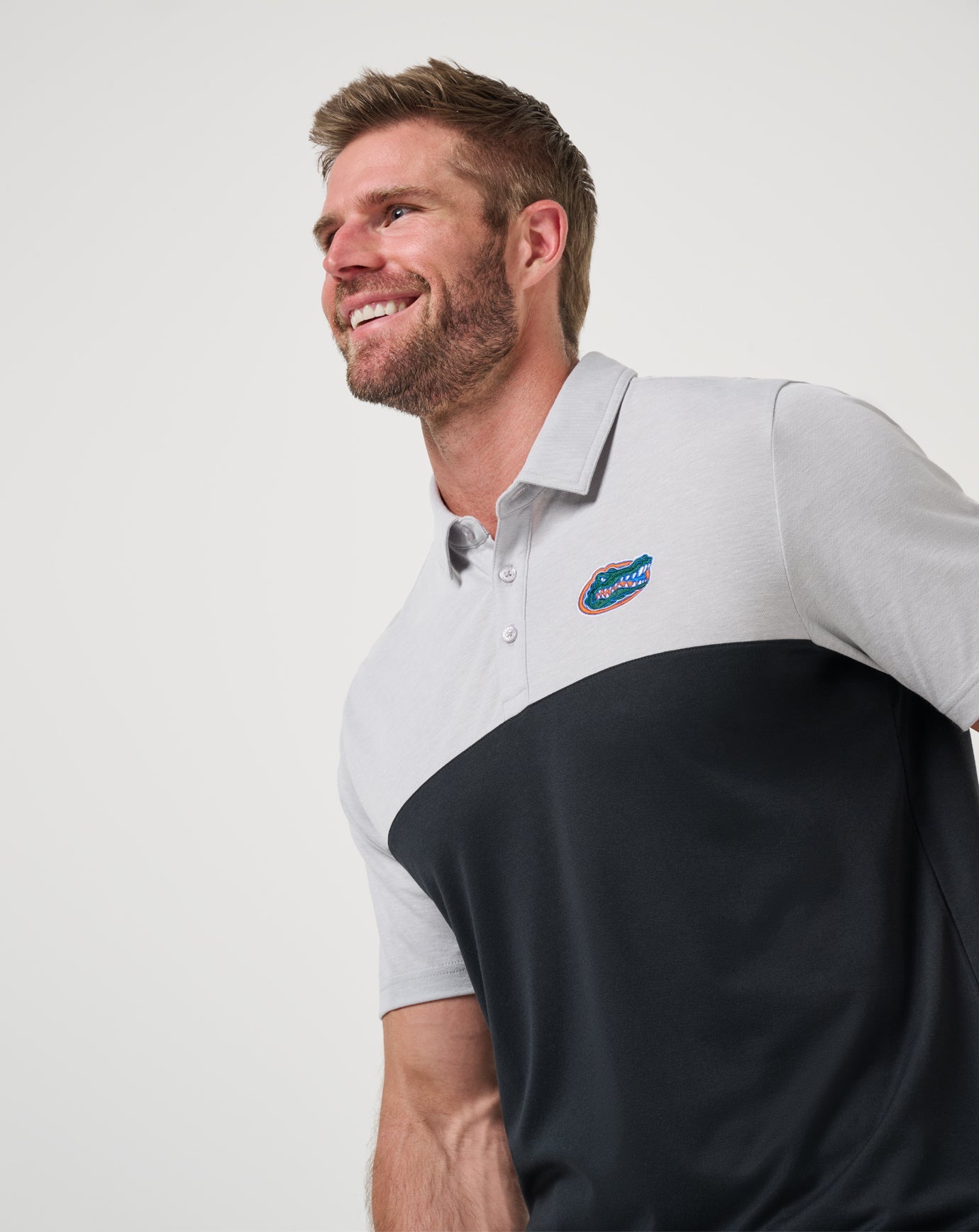 TravisMathew Florida Drop Back Polo - Heather Grey/Black