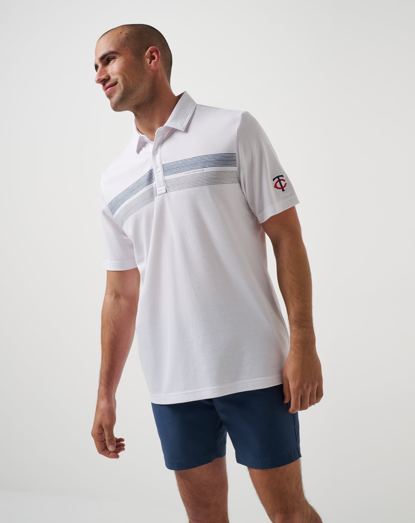 TravisMathew Minnesota Twins Top Recruit Polo - White