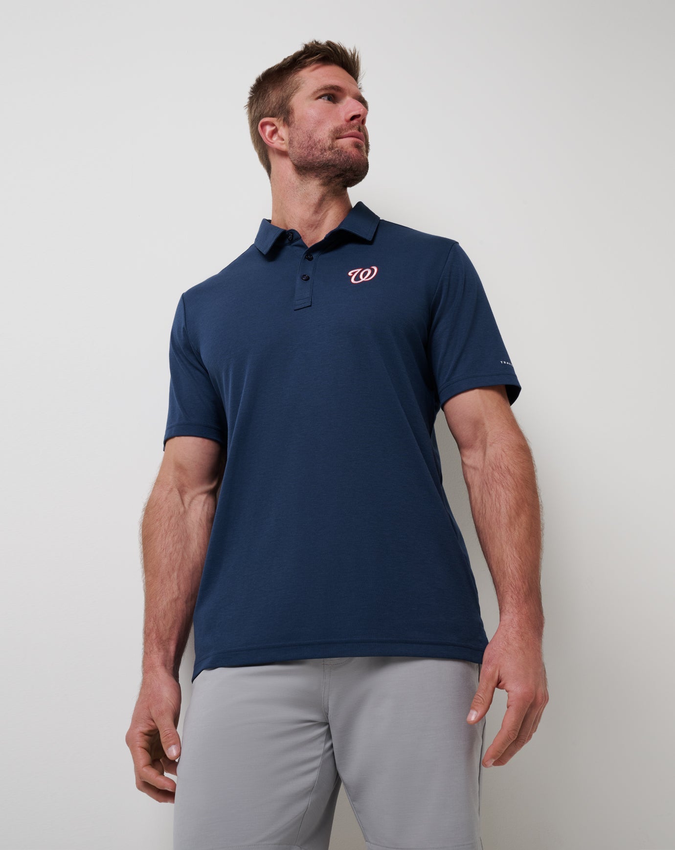 TravisMathew Washington Nationals Playoff Pitch Polo - Navy