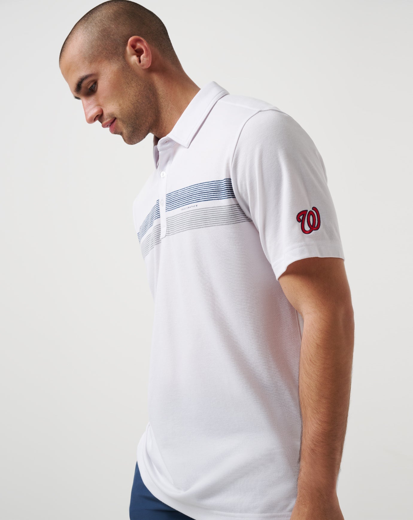 TravisMathew Washington Nationals Top Recruit Polo - White