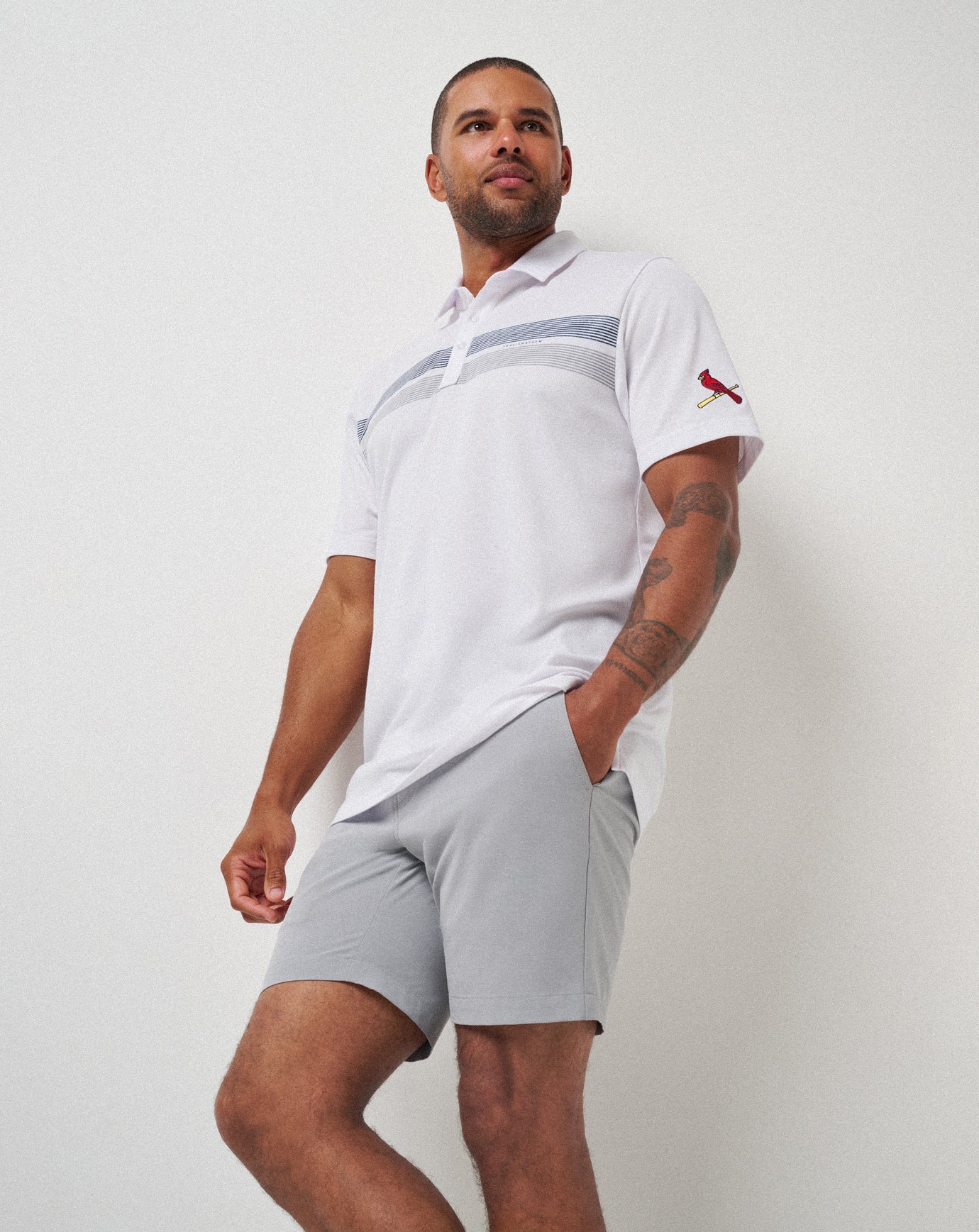 TravisMathew St Louis Cardinals Top Recruit Polo - White