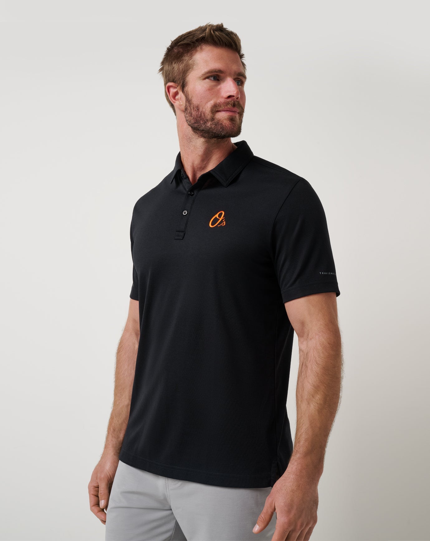 TravisMathew Baltimore Orioles Playoff Pitch Polo - Black