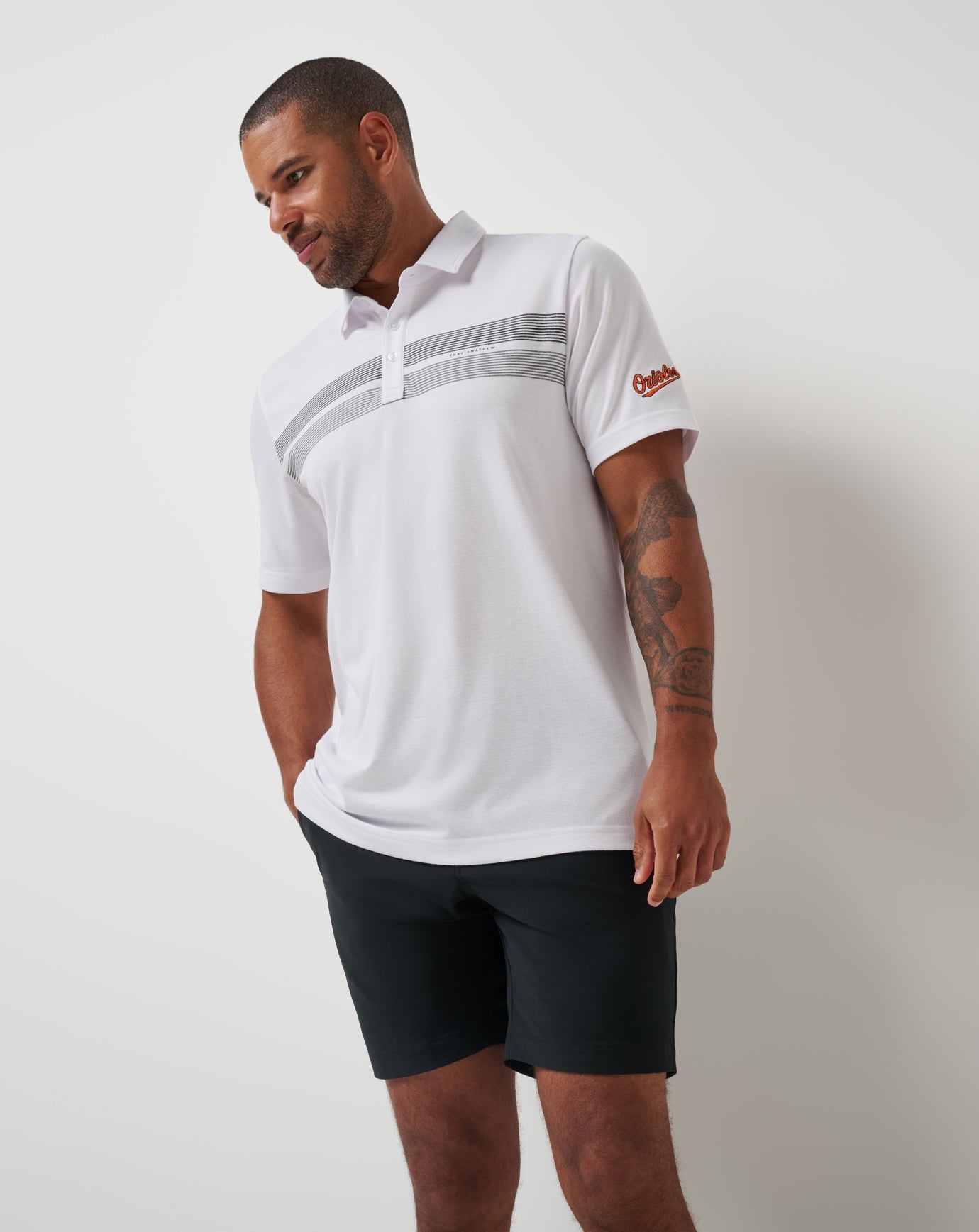 TravisMathew Baltimore Orioles Top Recruit Polo - White