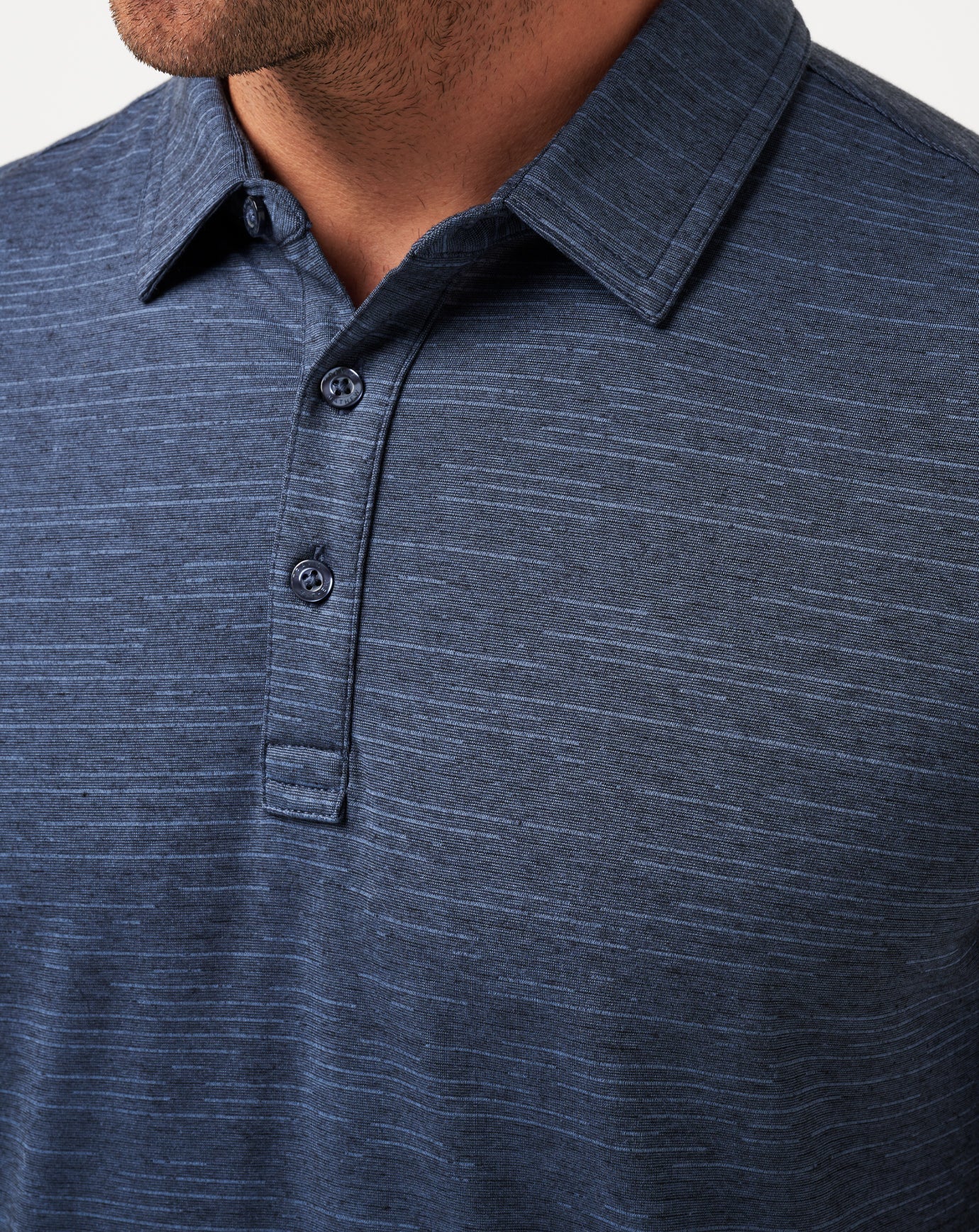 TravisMathew Atlanta Braves The Heater Polo - Vintage Indigo/Black
