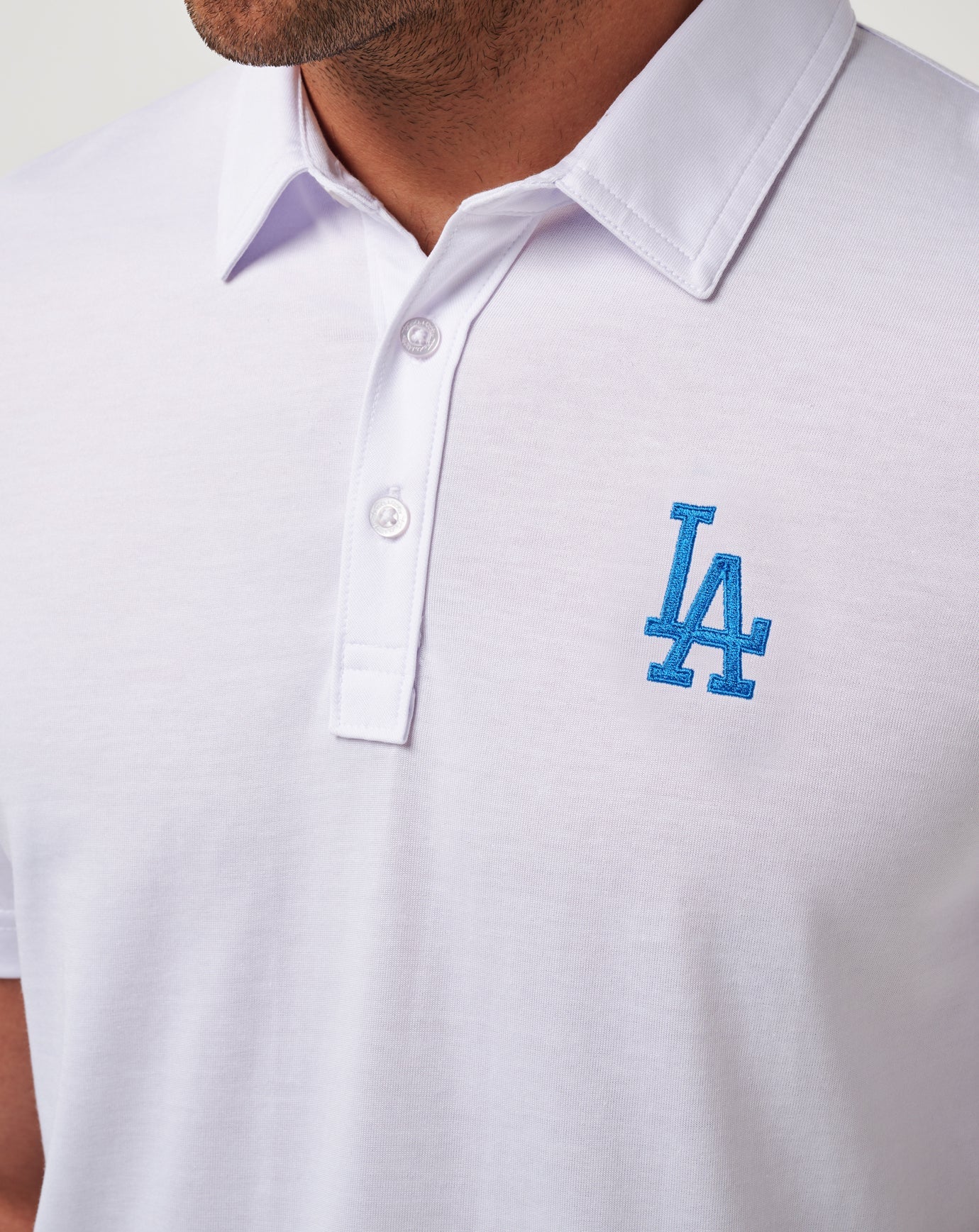TravisMathew Los Angeles Dodgers The Zinna Polo - White