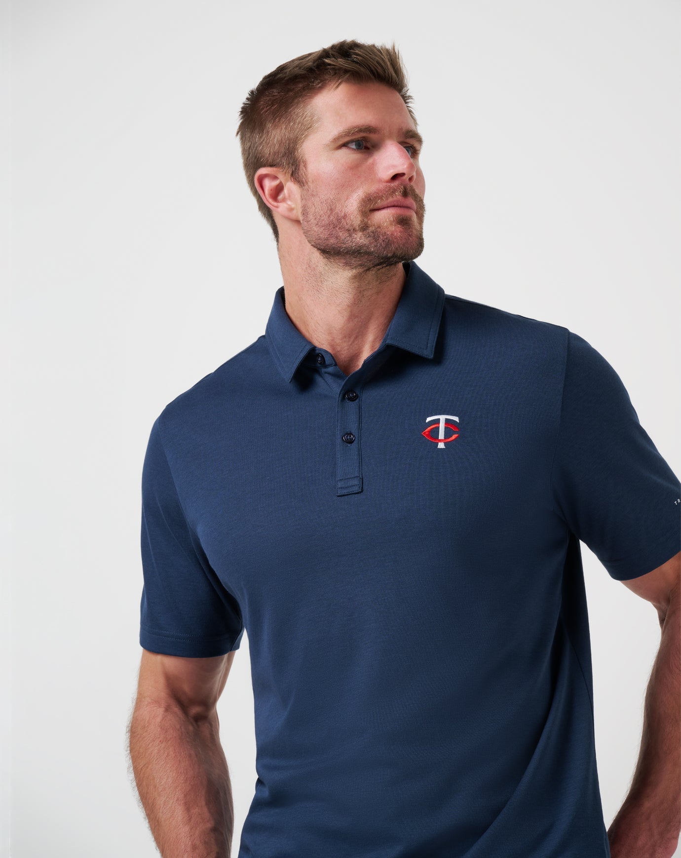 TravisMathew Minnesota Twins Playoff Pitch Polo - Navy