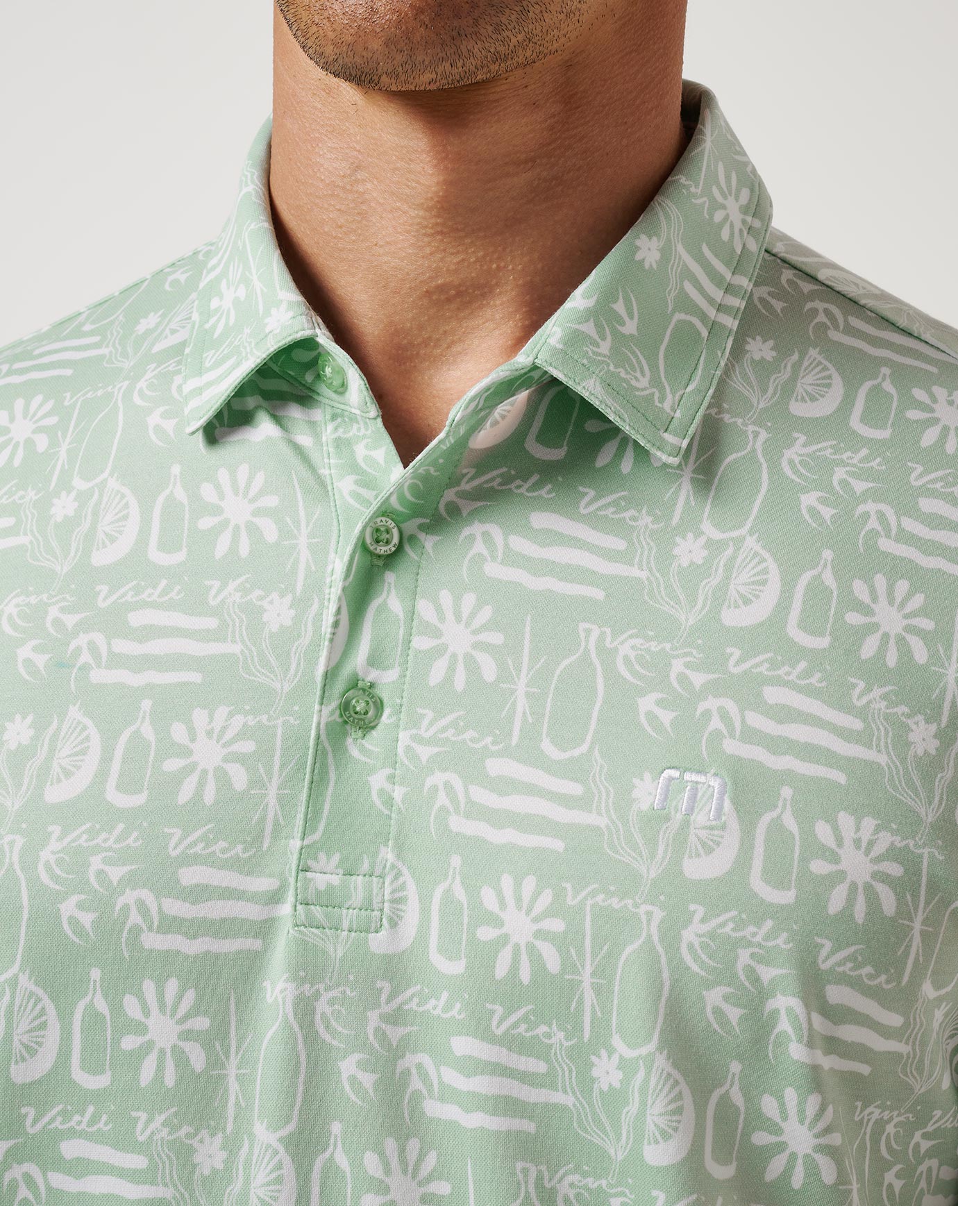 TravisMathew Featherweight Cabana Polo - Aqua Foam
