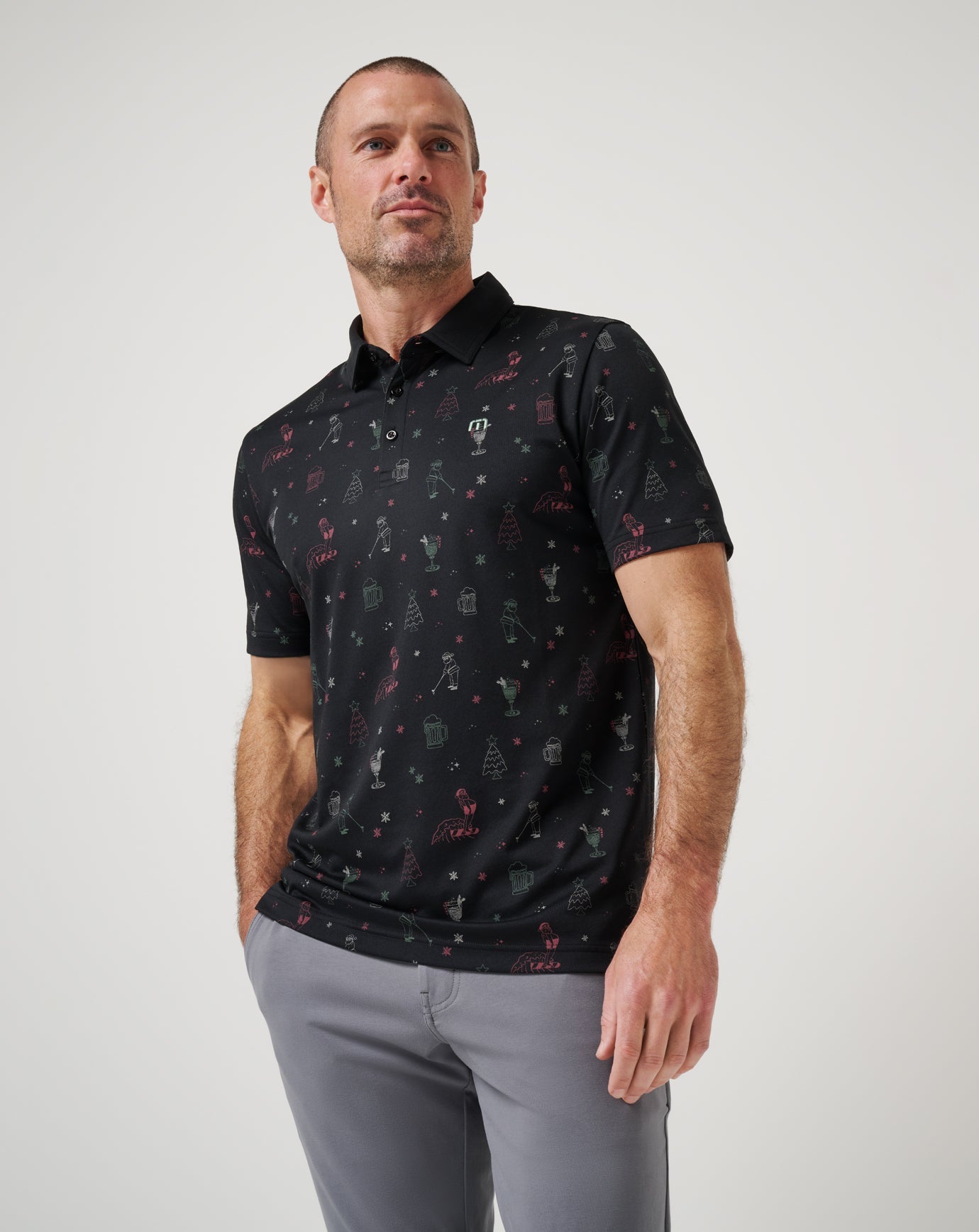 TravisMathew Holiday Magic Polo - Black