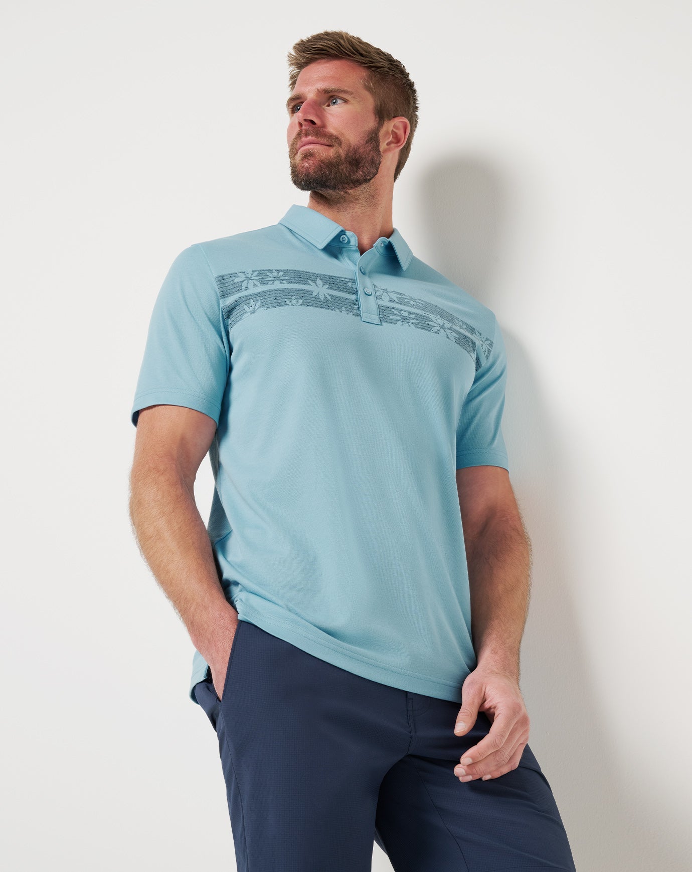 TravisMathew Infamy Polo - Air Blue