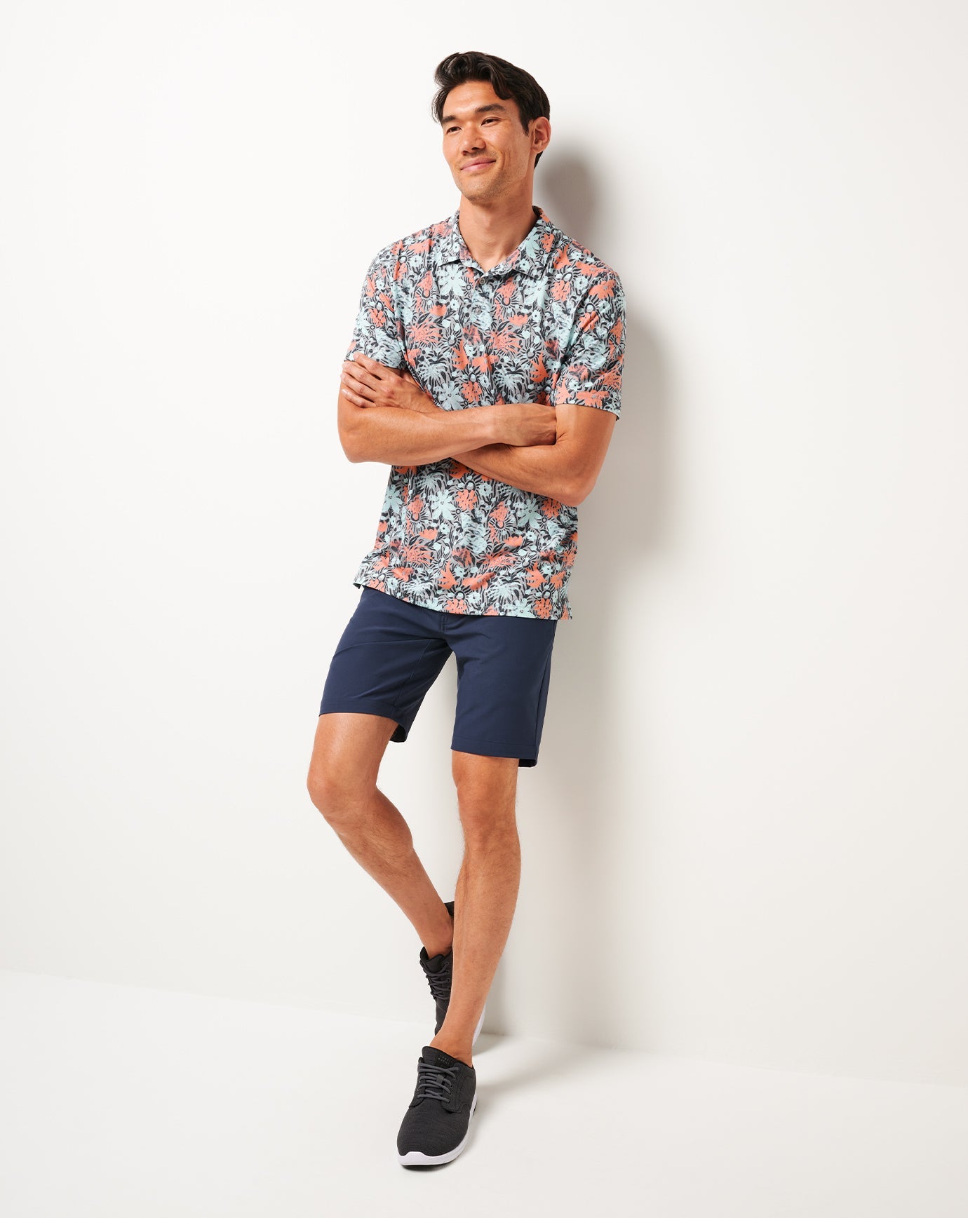 TravisMathew Featherweight Sands Polo - Heather Medium Grey