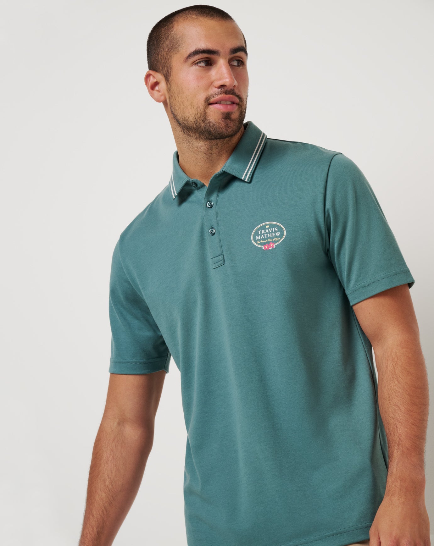 TravisMathew Patron Parade Polo - Silver Pine