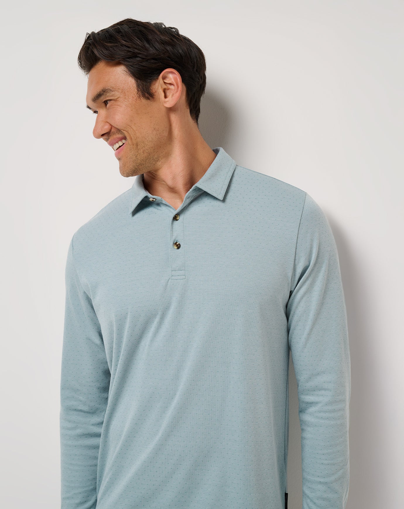 TravisMathew Handsome Town Long Sleeve Polo - Arona