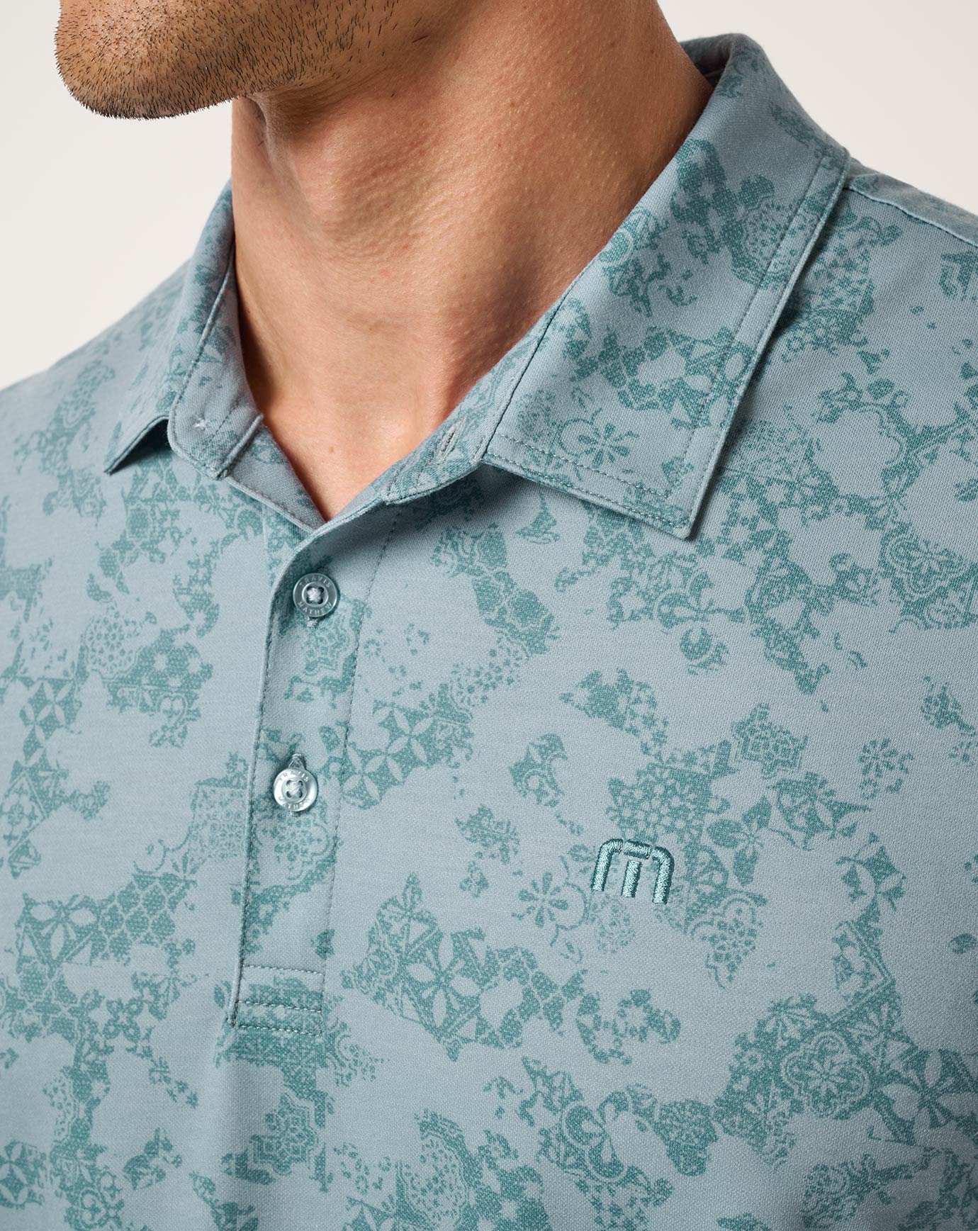 TravisMathew Featherweight Steep Wave Polo - Cameo