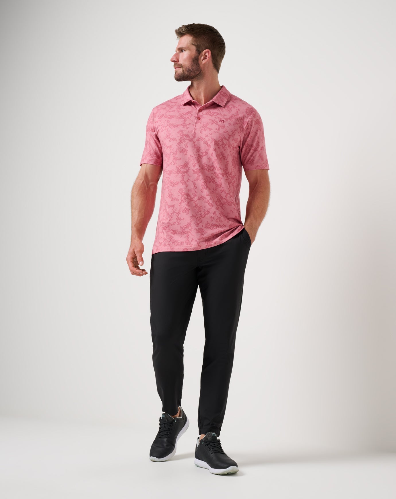 TravisMathew Featherweight Steep Wave Polo - Dusty Rose