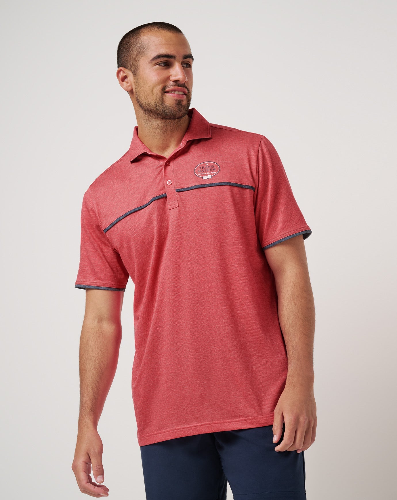 TravisMathew Featherweight Our Favorite Time Of Year Polo - Heather Azalea