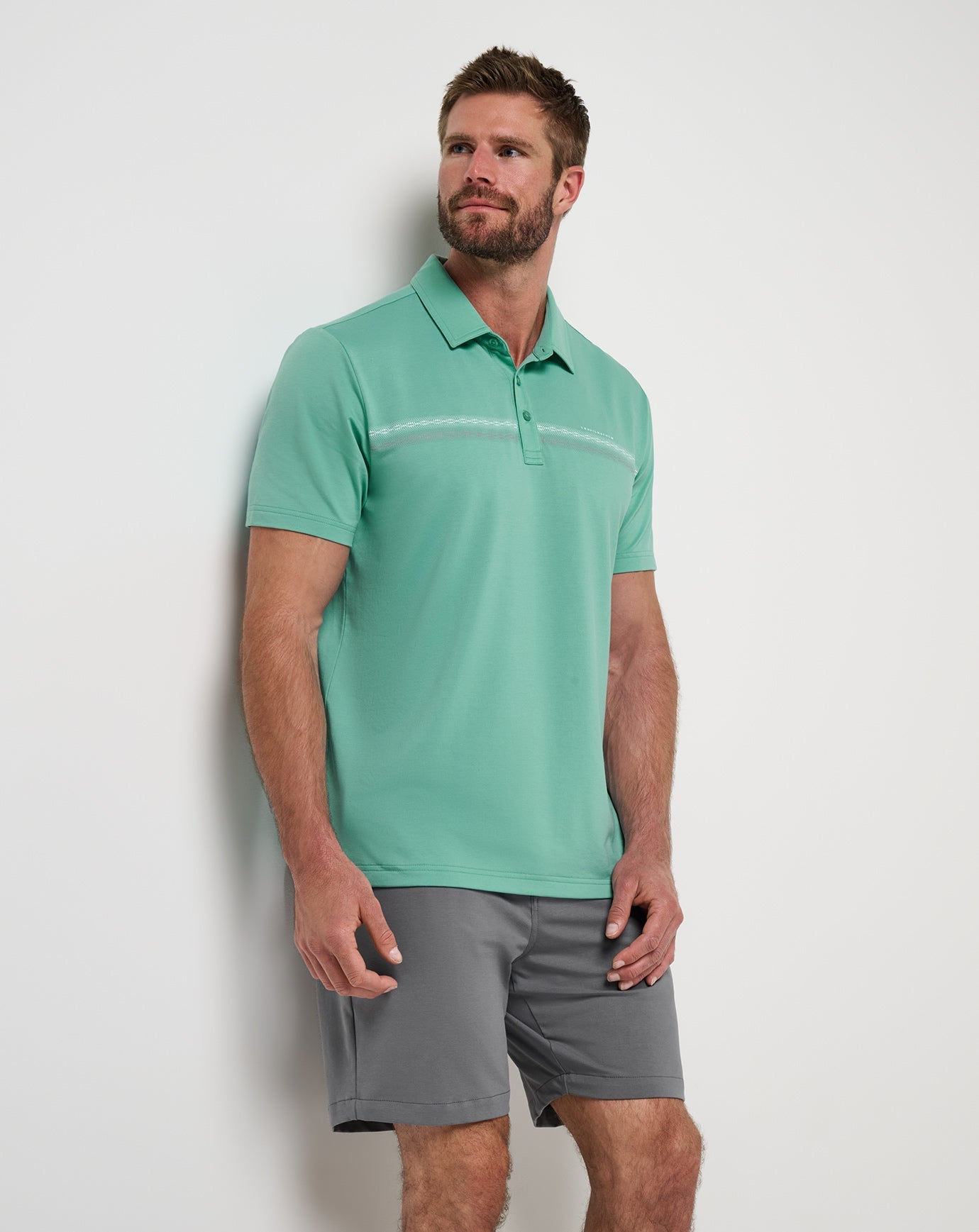 TravisMathew Featherweight Chest Stripe Polo - Wasabi