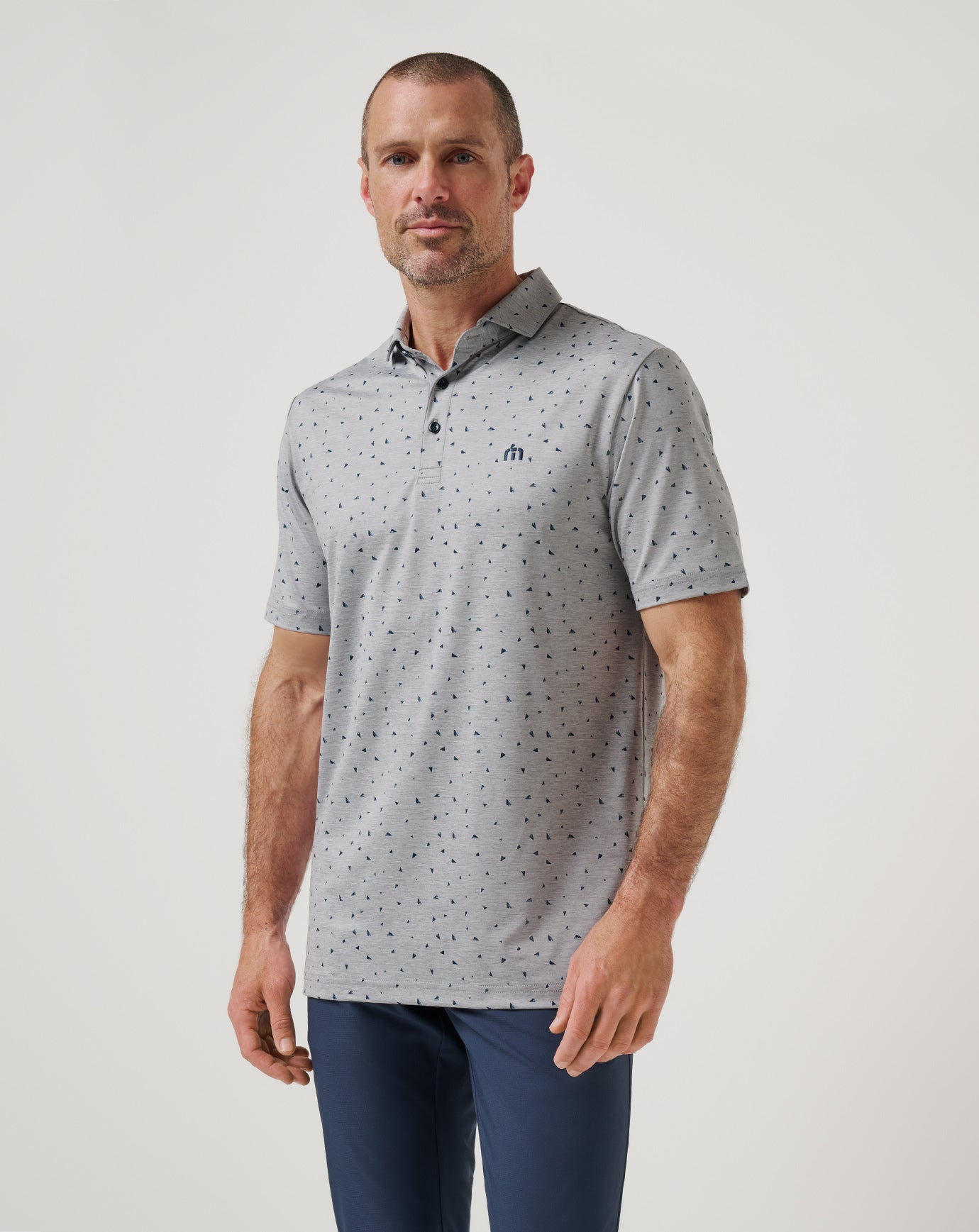 TravisMathew Coffee House Polo - Heather Medium Grey