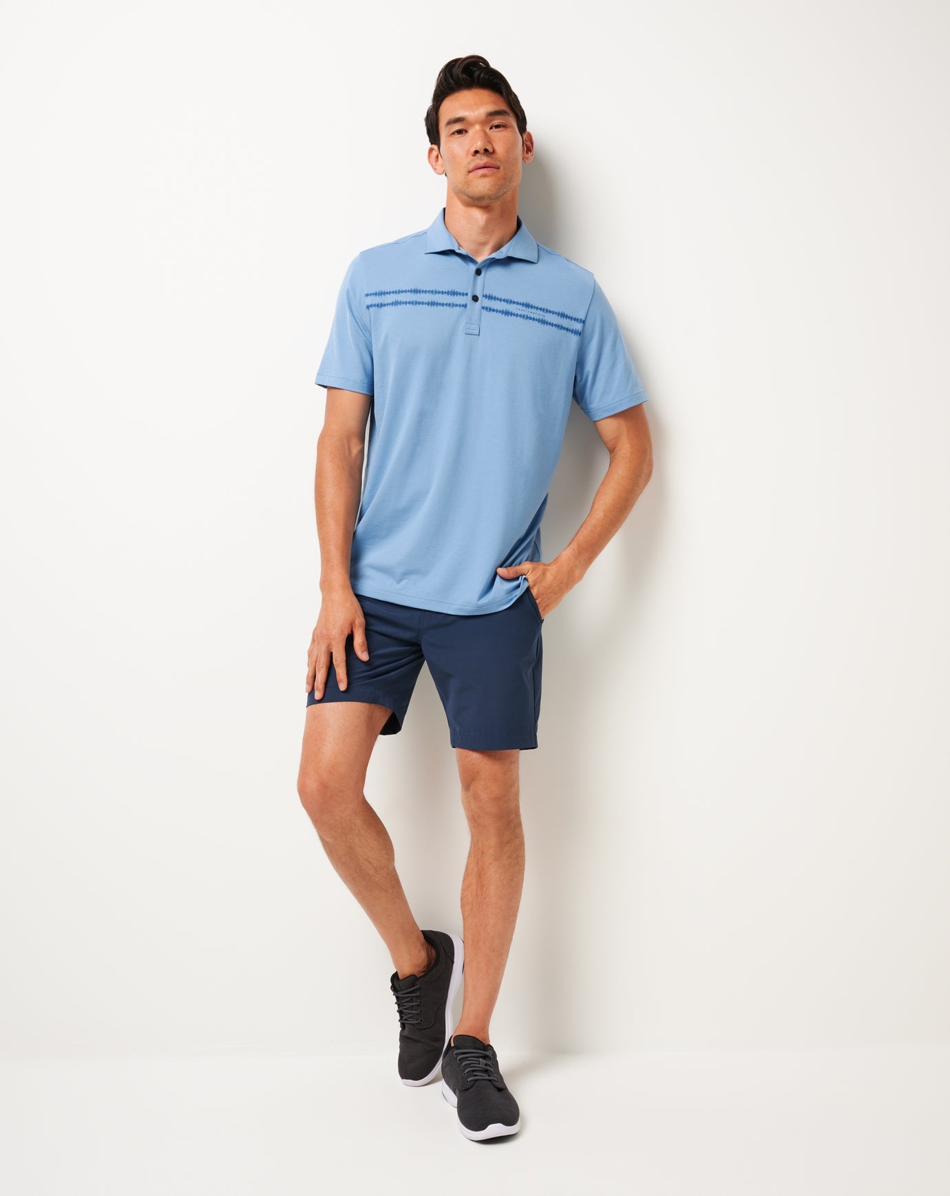 TravisMathew Sunbeam Chest Stripe Polo - Pacific Coast
