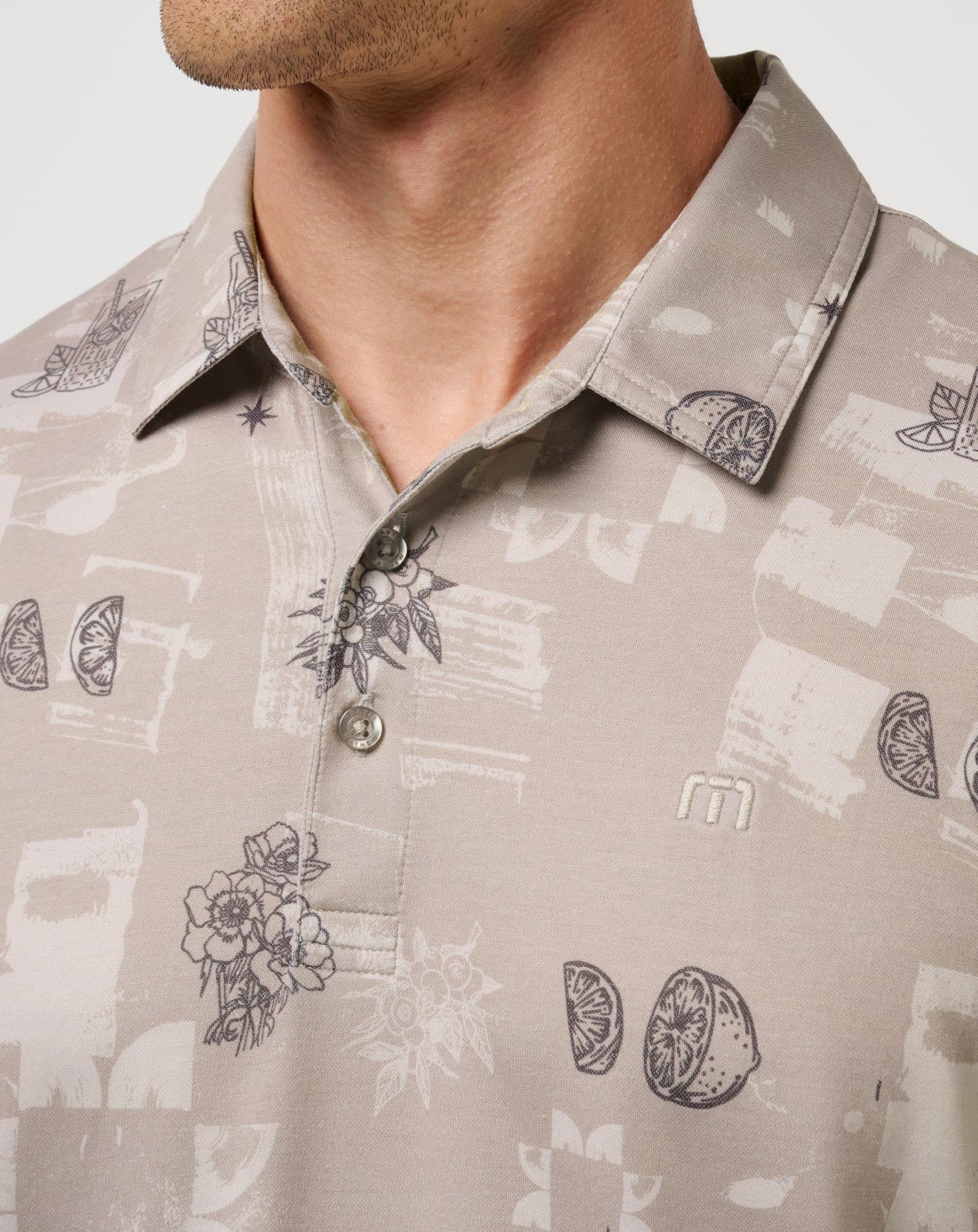 TravisMathew Featherweight Spritz Polo - Island Fossil