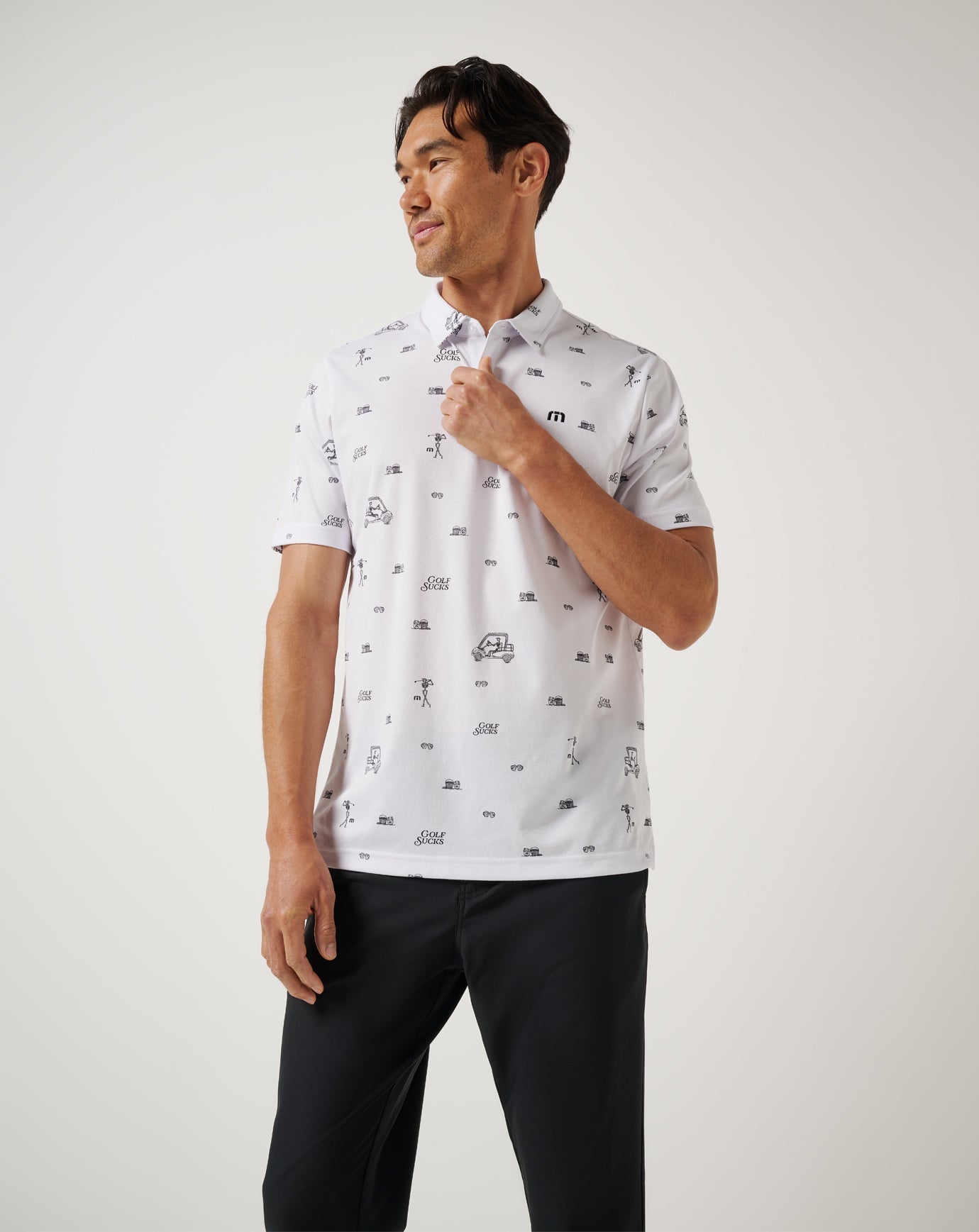 TravisMathew Golf Sucks Polo - White