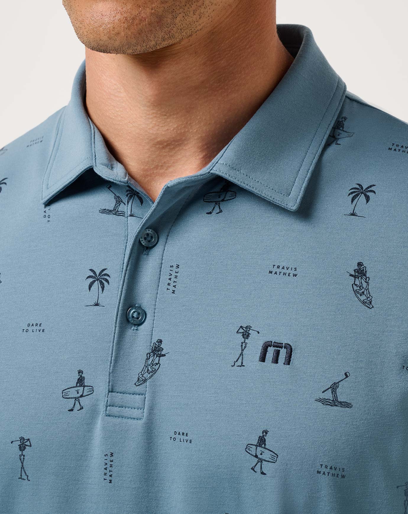 TravisMathew Wake Chaser Polo - Captains Blue