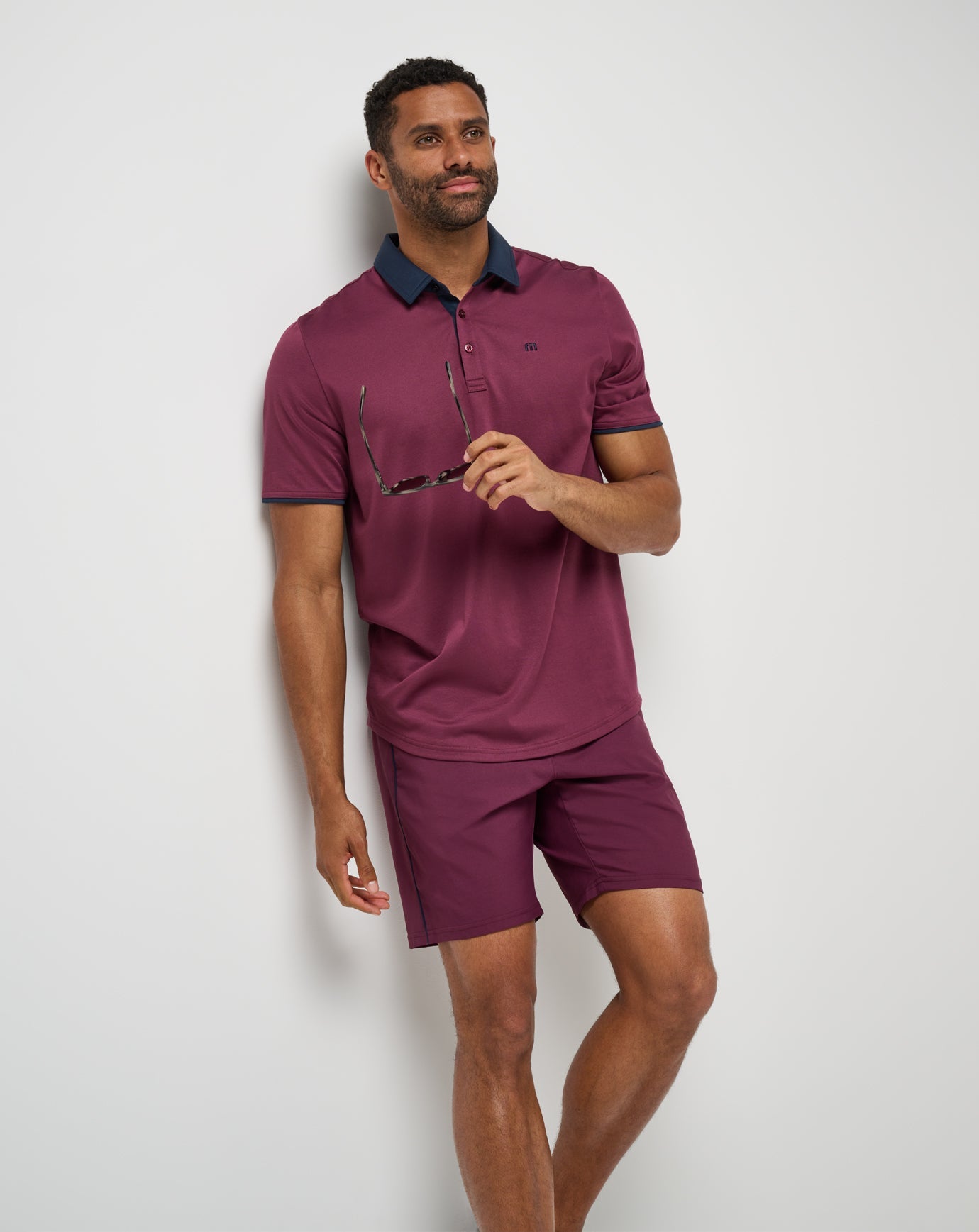 TravisMathew Home Game Polo - Mauve Wine