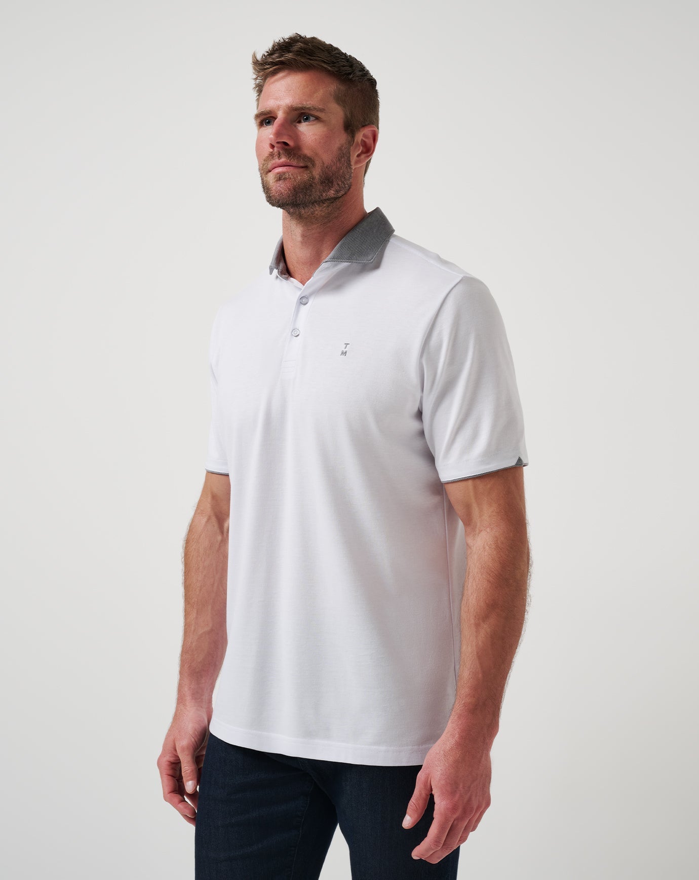 TravisMathew Reservation Number Polo - White