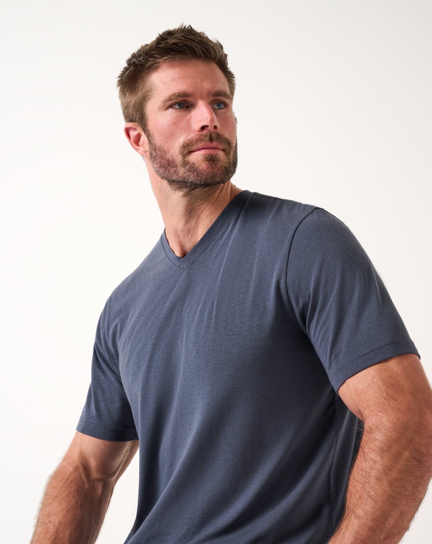 TravisMathew Cloud V-Neck Tee - Blue Nights